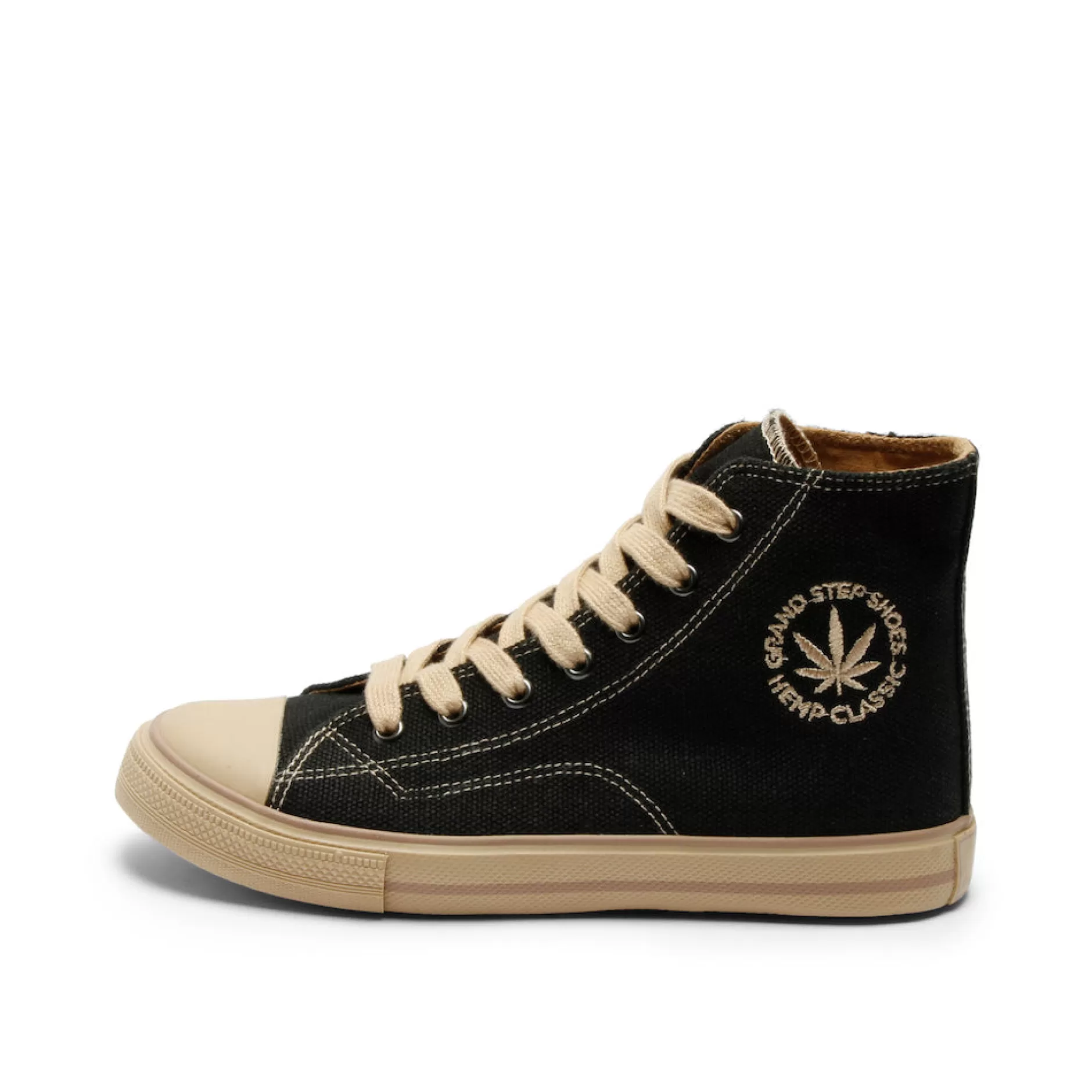 Sneakers*Grand Step Billy Black Hemp Sneaker