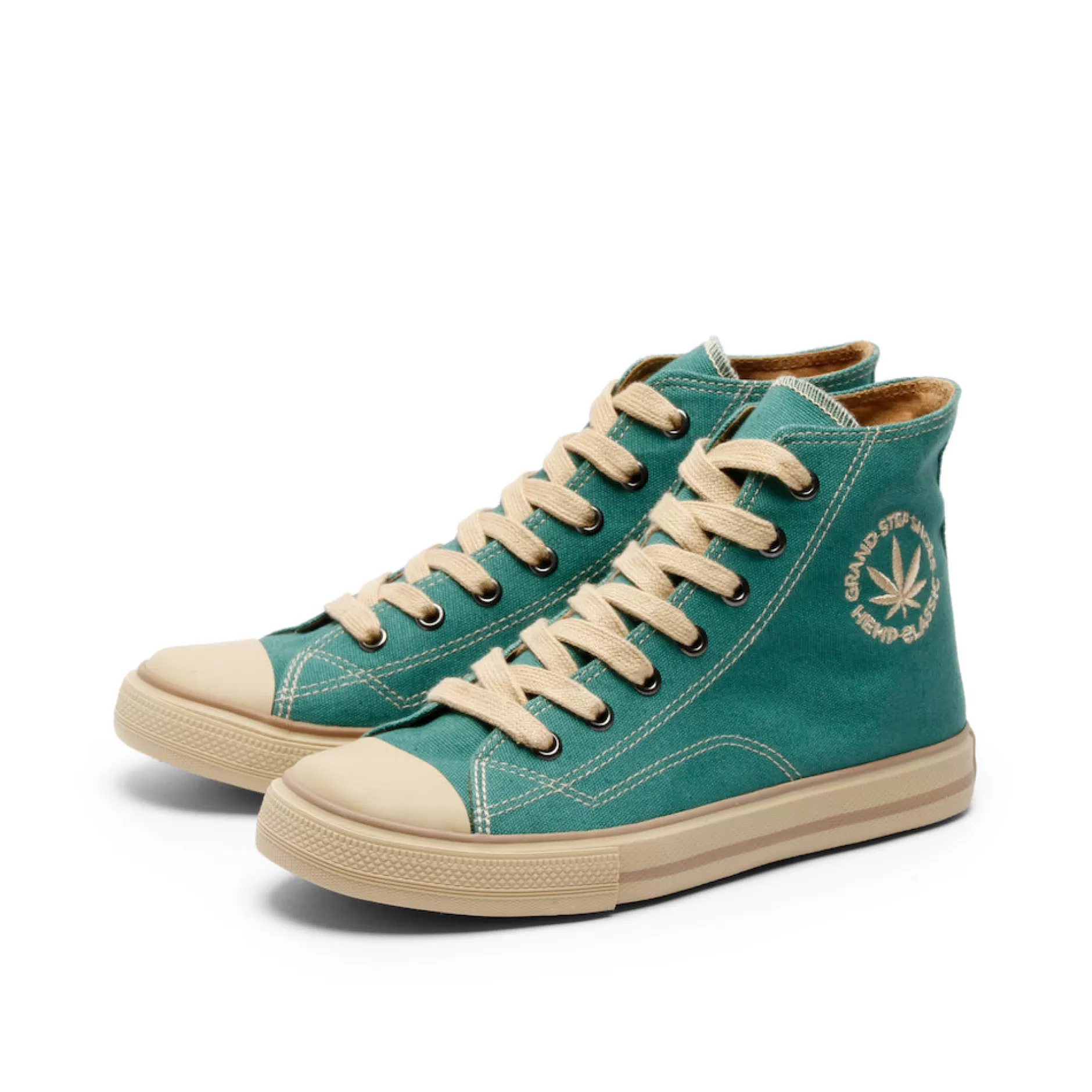 Boots*Grand Step Billy Seagreen Hemp Sneaker