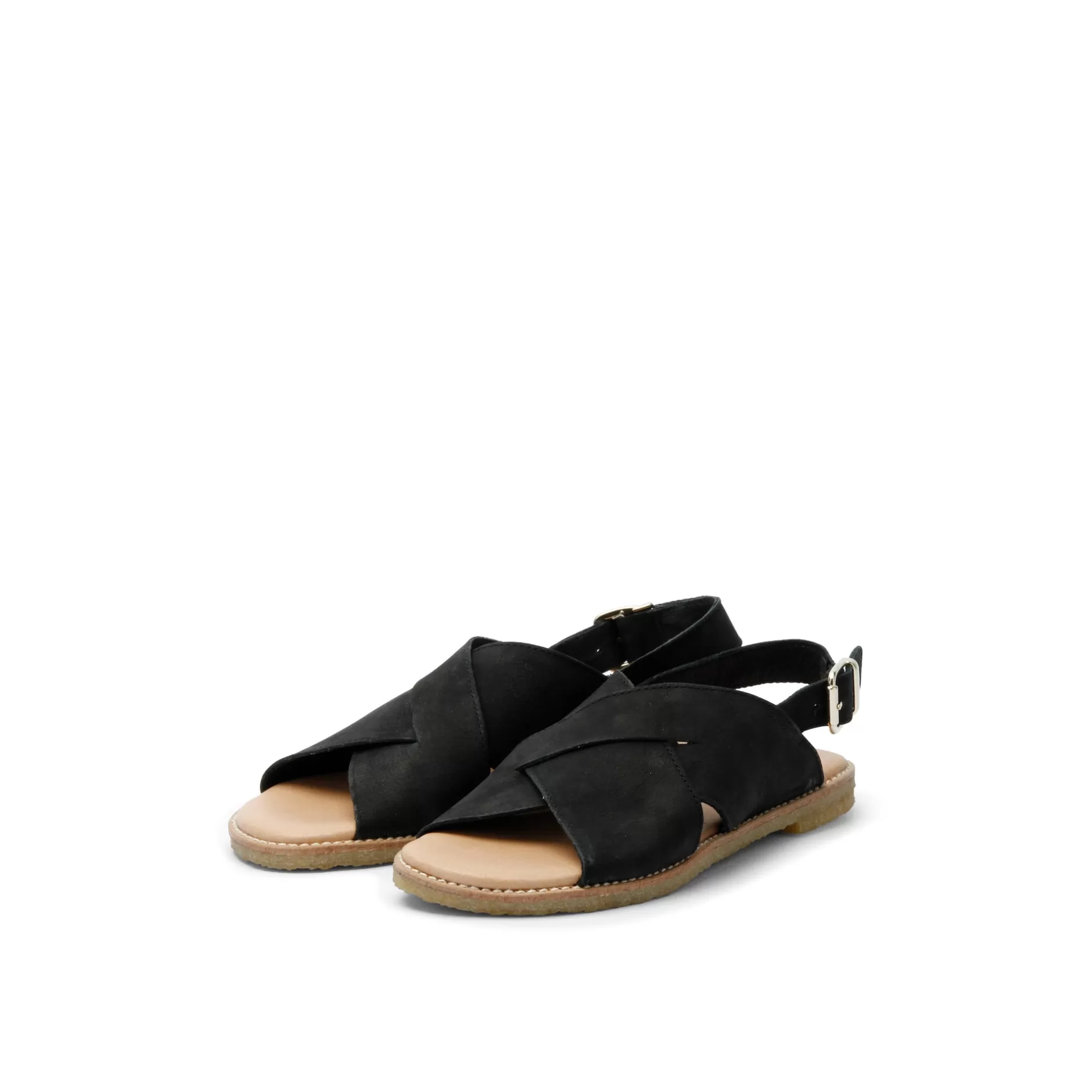 Shoes*Grand Step Bonita Leather Sandal Black