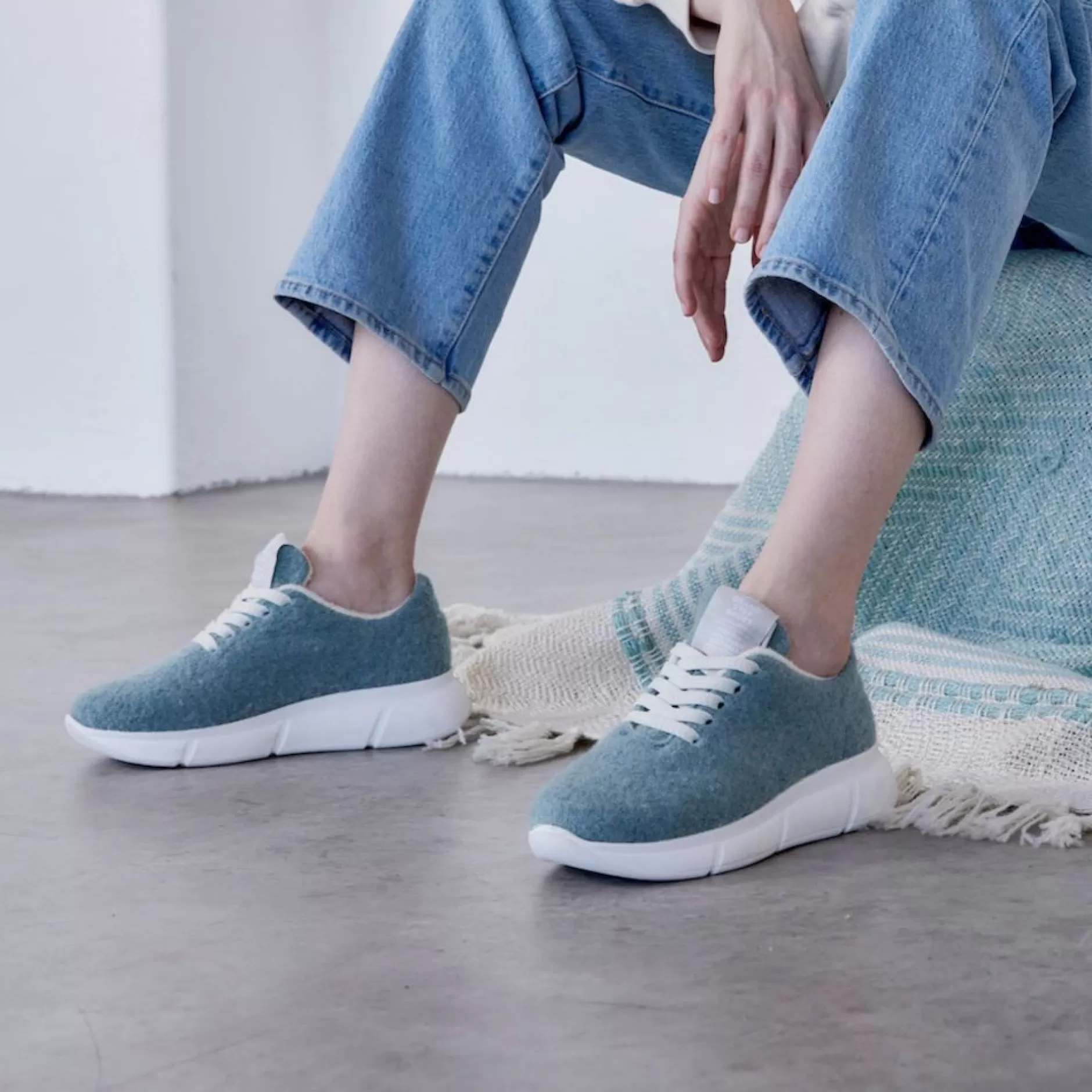 Sneakers*Grand Step Cozy Mint Wool Sneaker