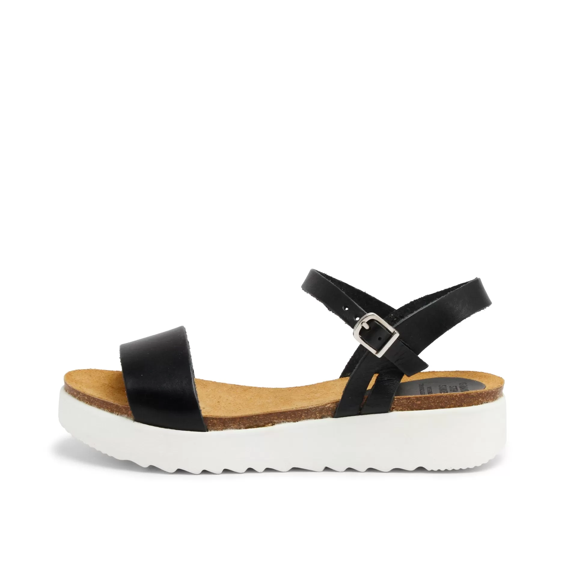 Shoes*Grand Step Eden Leather Sandal Black