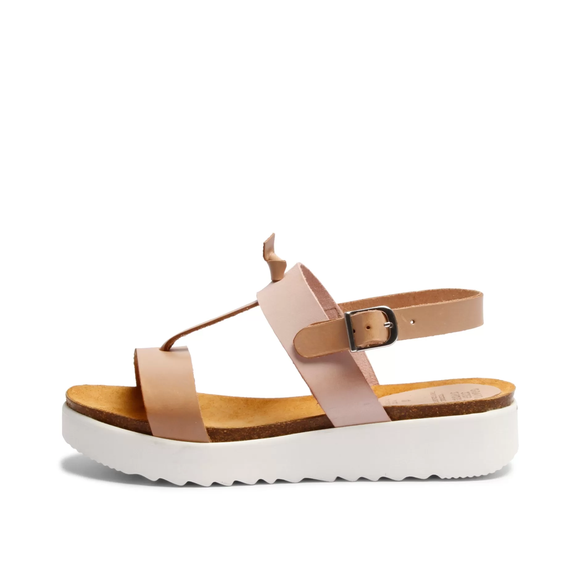 Shoes*Grand Step Edina Leather Sandal Beige