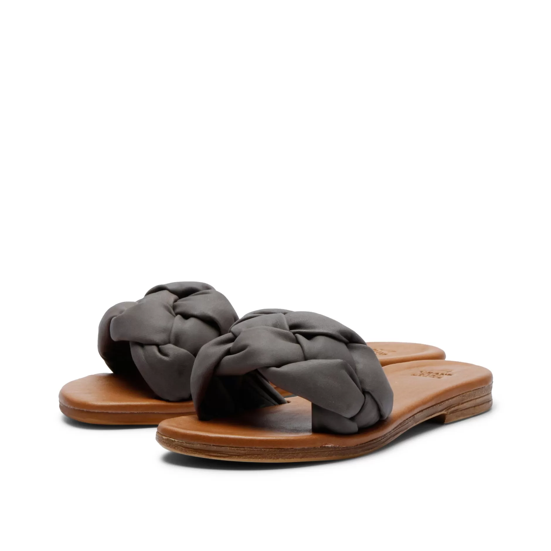 Shoes*Grand Step Estoril Leather Sandal Anthrazit