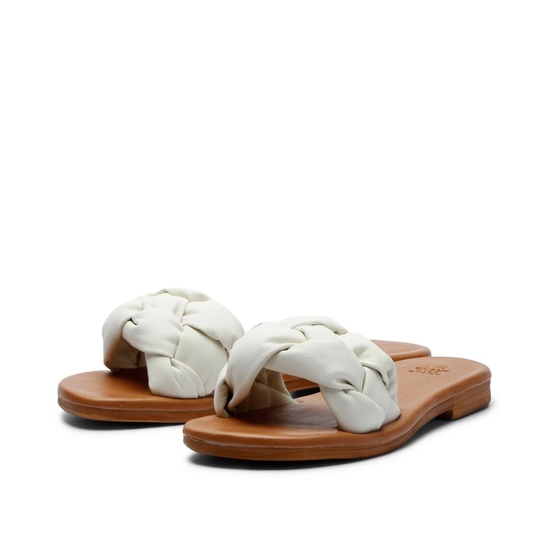 Shoes*Grand Step Estoril Leather Sandal Offwhite