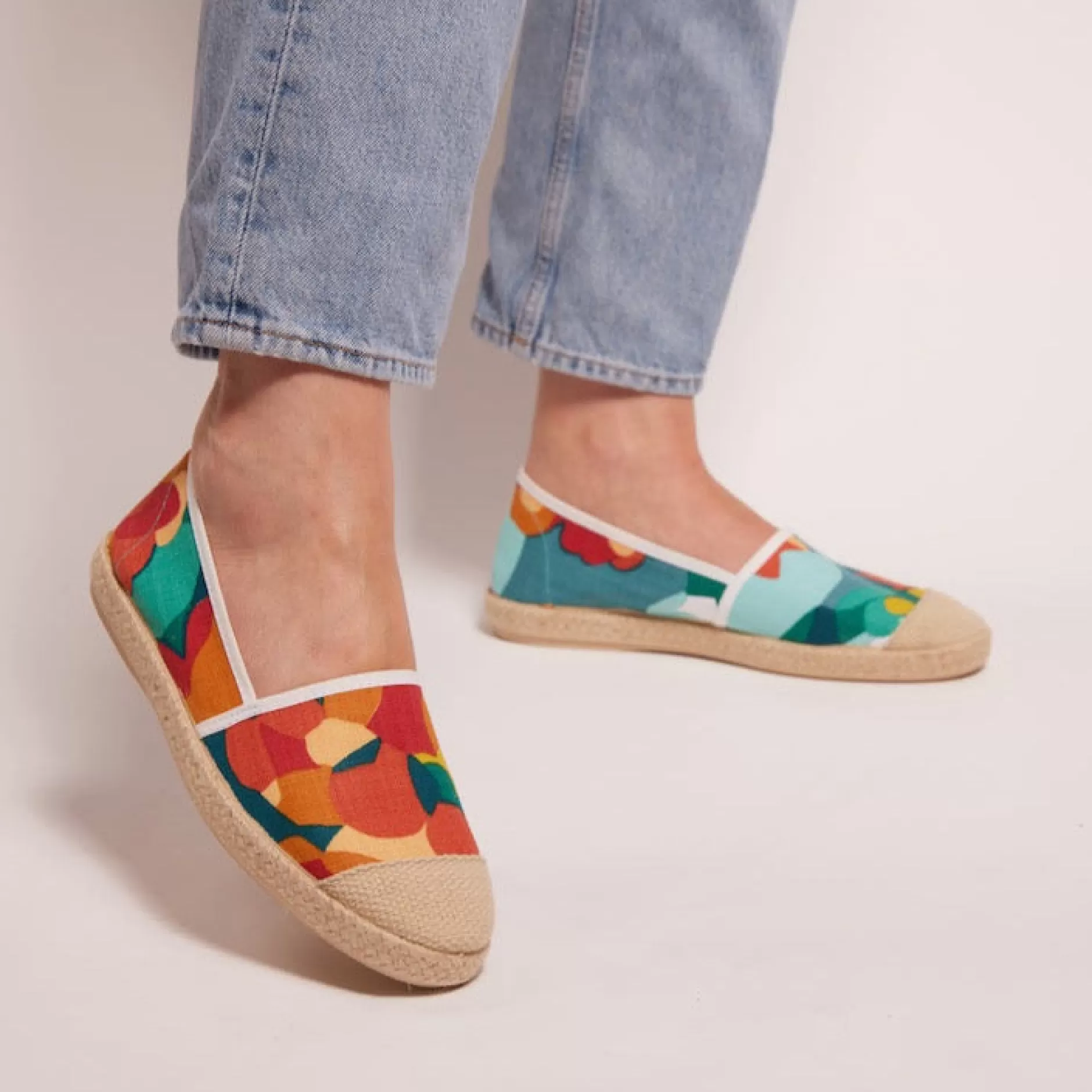 Shoes*Grand Step Evita Cotton Printed Espadrille Gigi