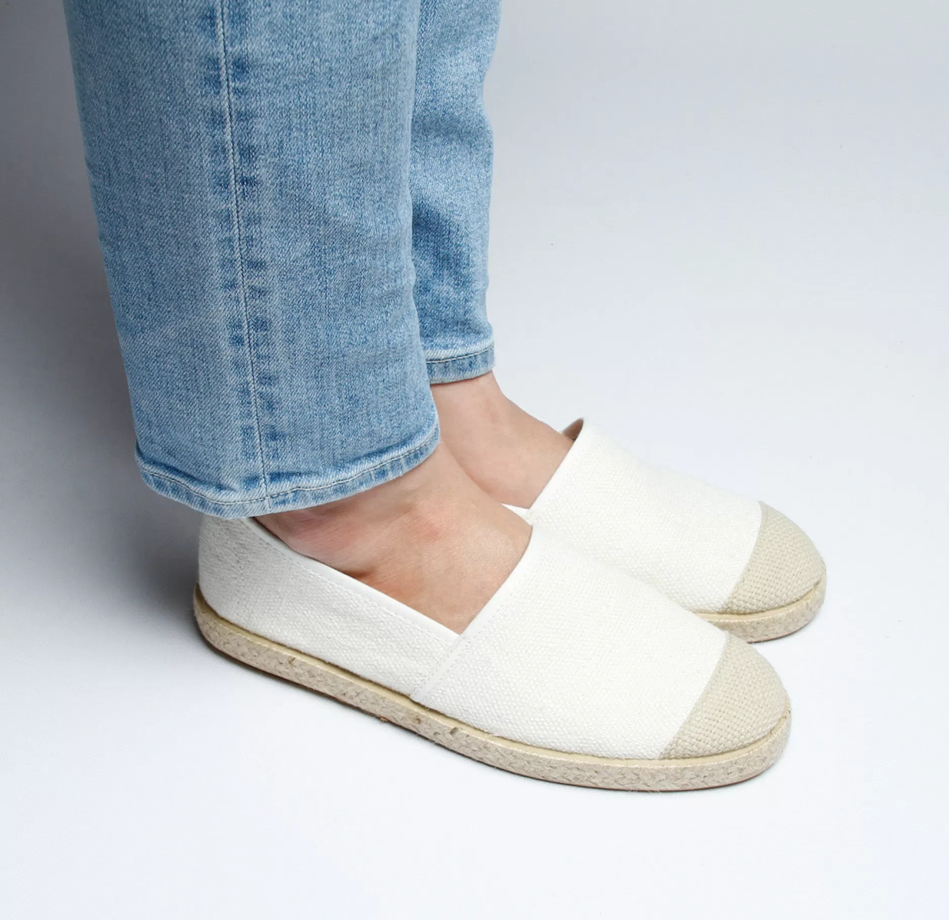 Shoes*Grand Step Evita Hemp Espadrille White