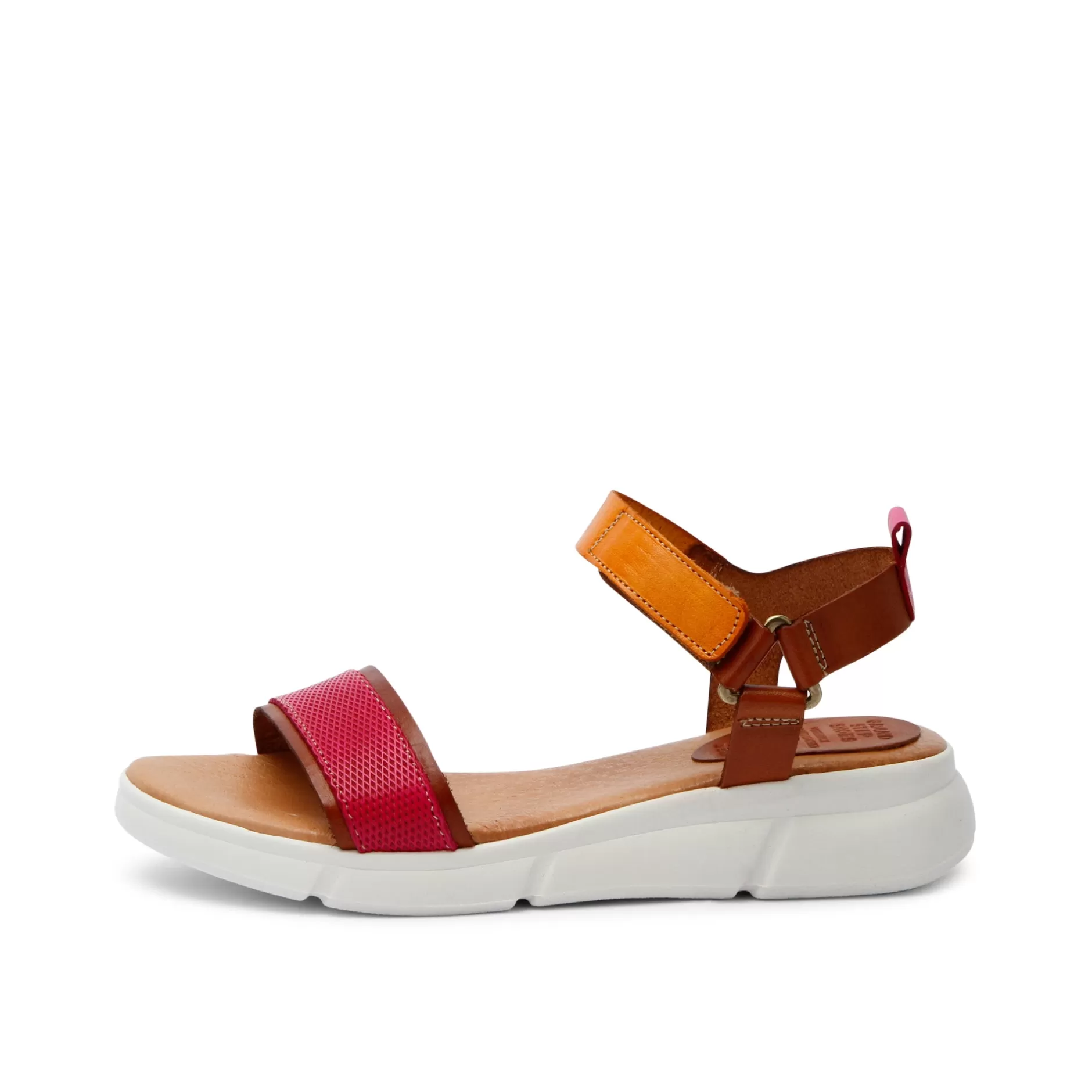 Shoes*Grand Step Feli Leather Sandal Fuchsia Multi