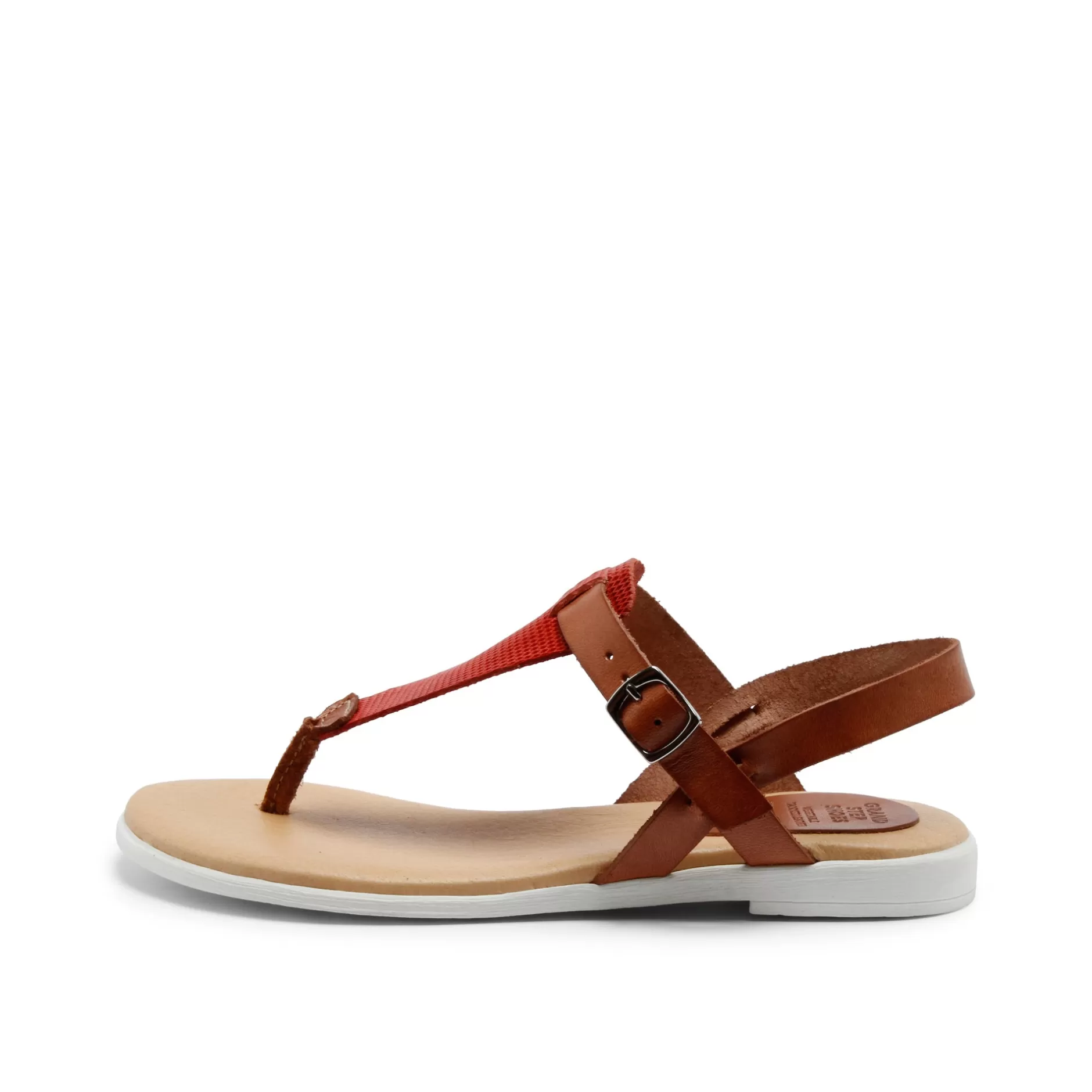 Shoes*Grand Step Flora Leather Sandal Sand Lipstick