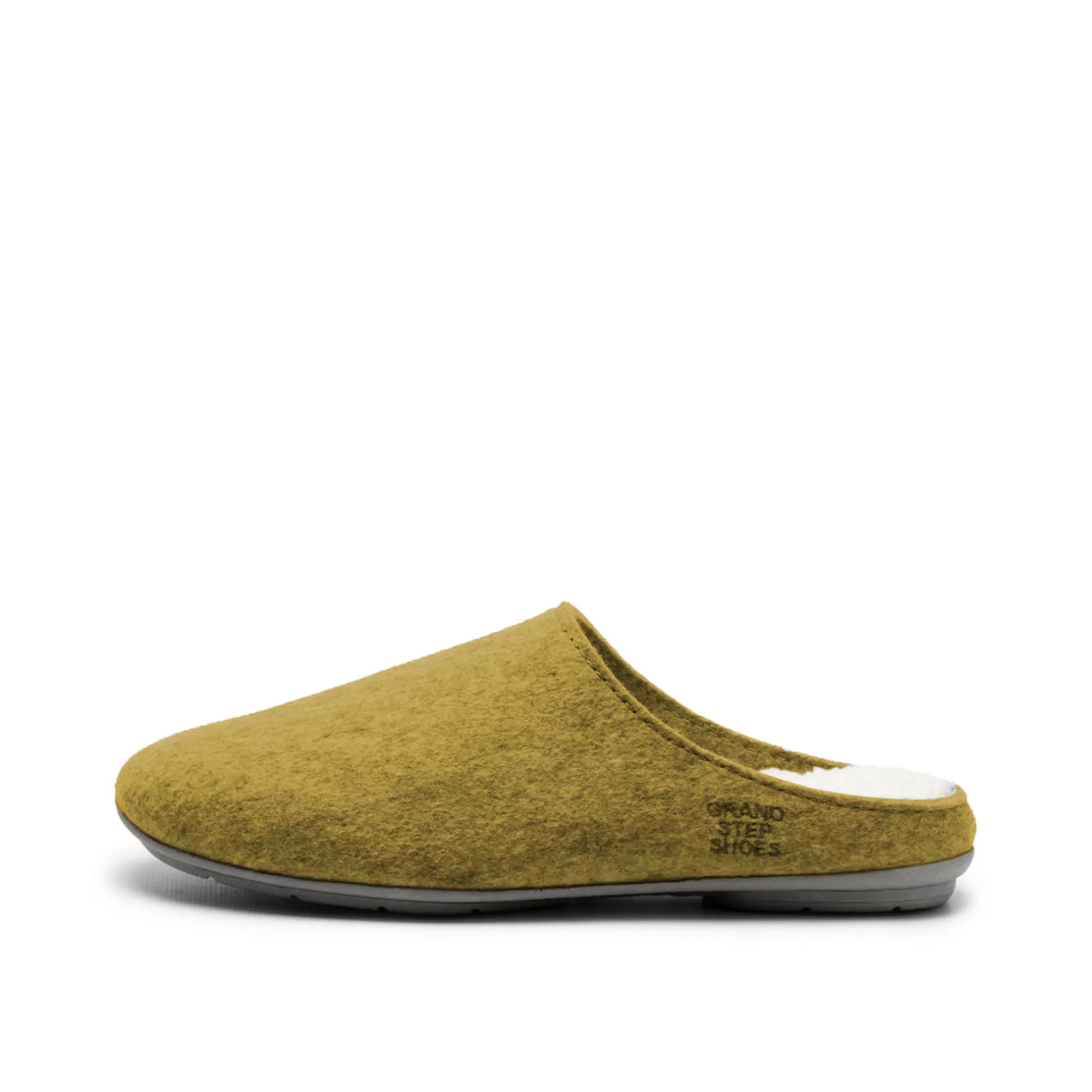 Slippers*Grand Step Homeslipper Wool Curry