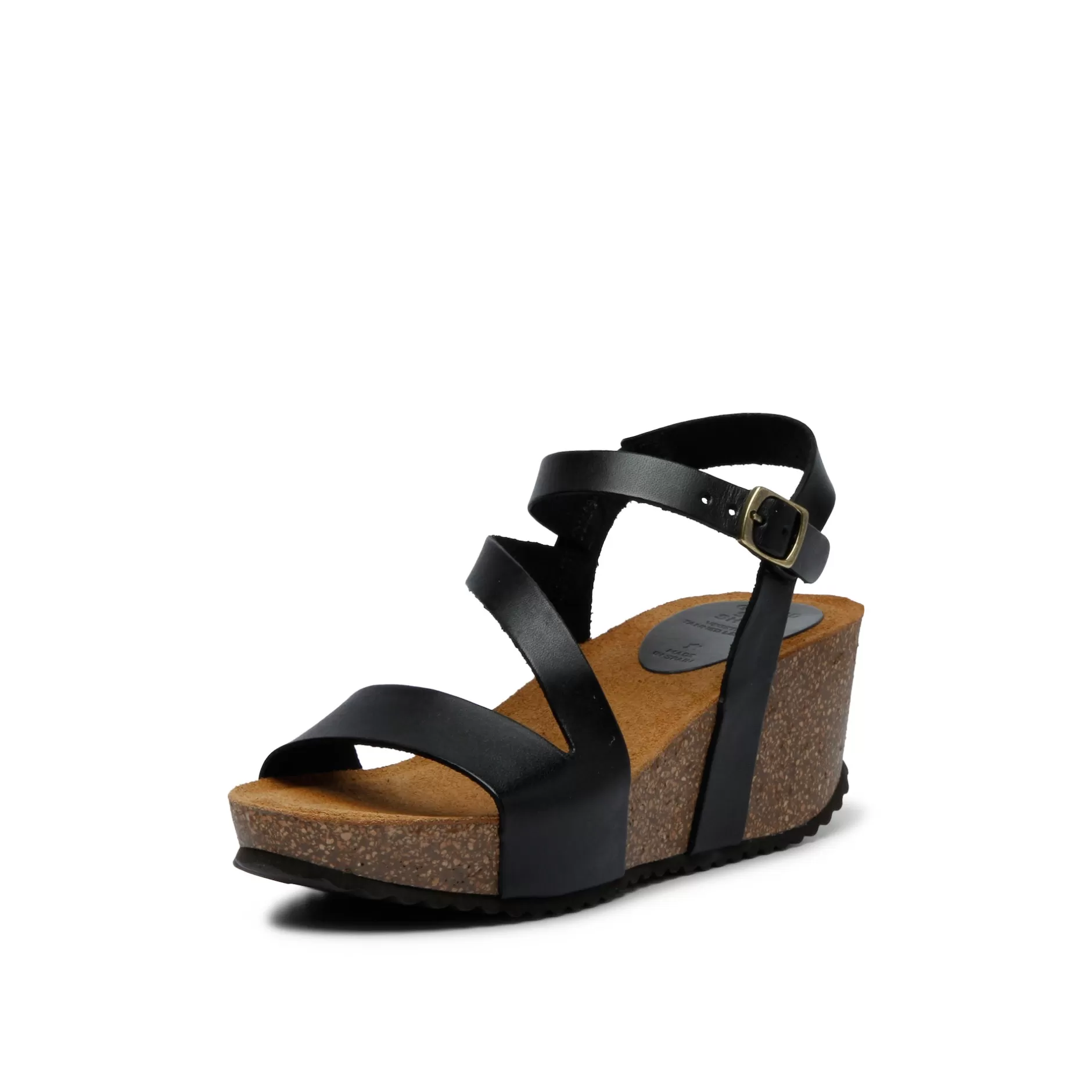 Shoes*Grand Step Jill Leather Sandal Black