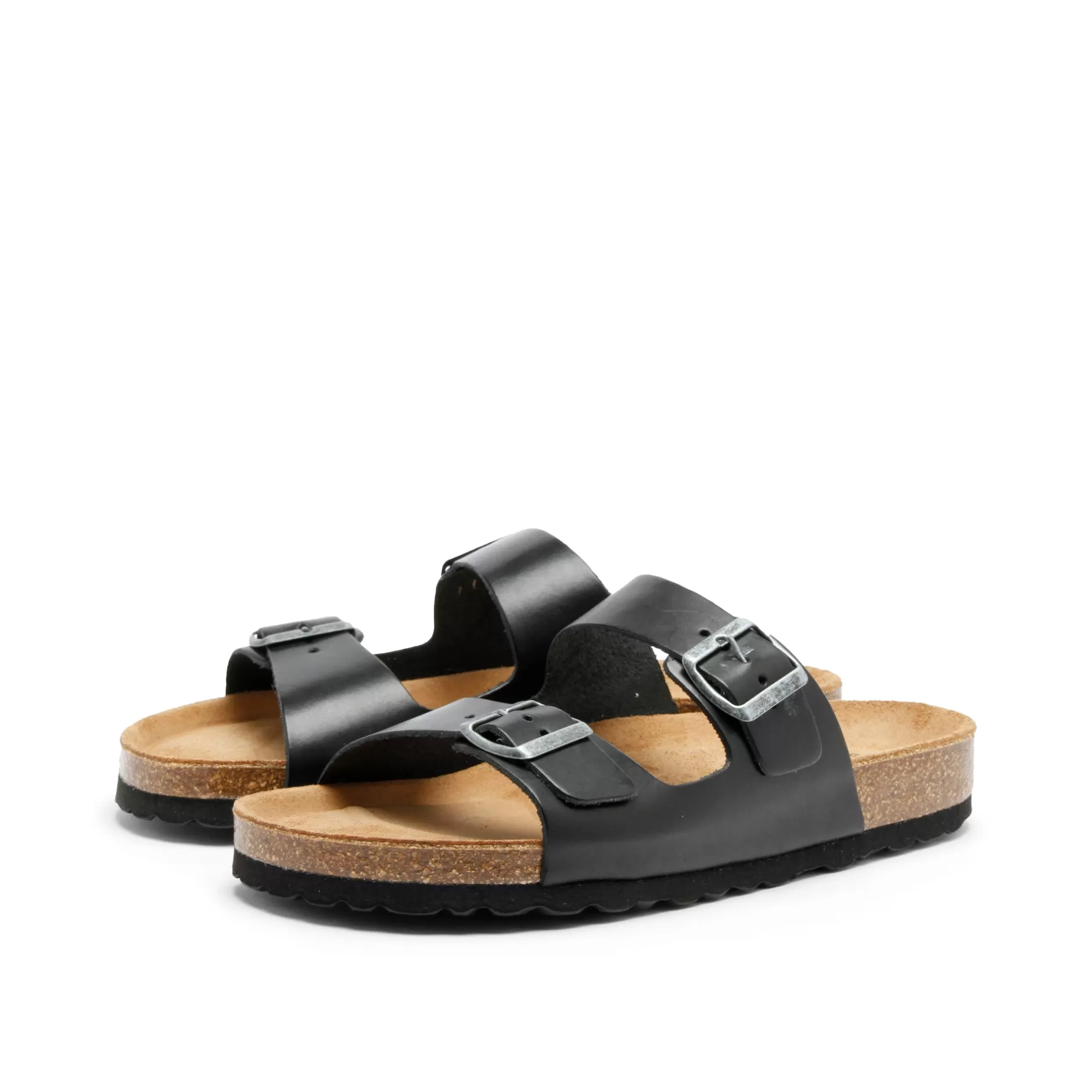 Shoes*Grand Step Lars Bio Leather Sandal Black