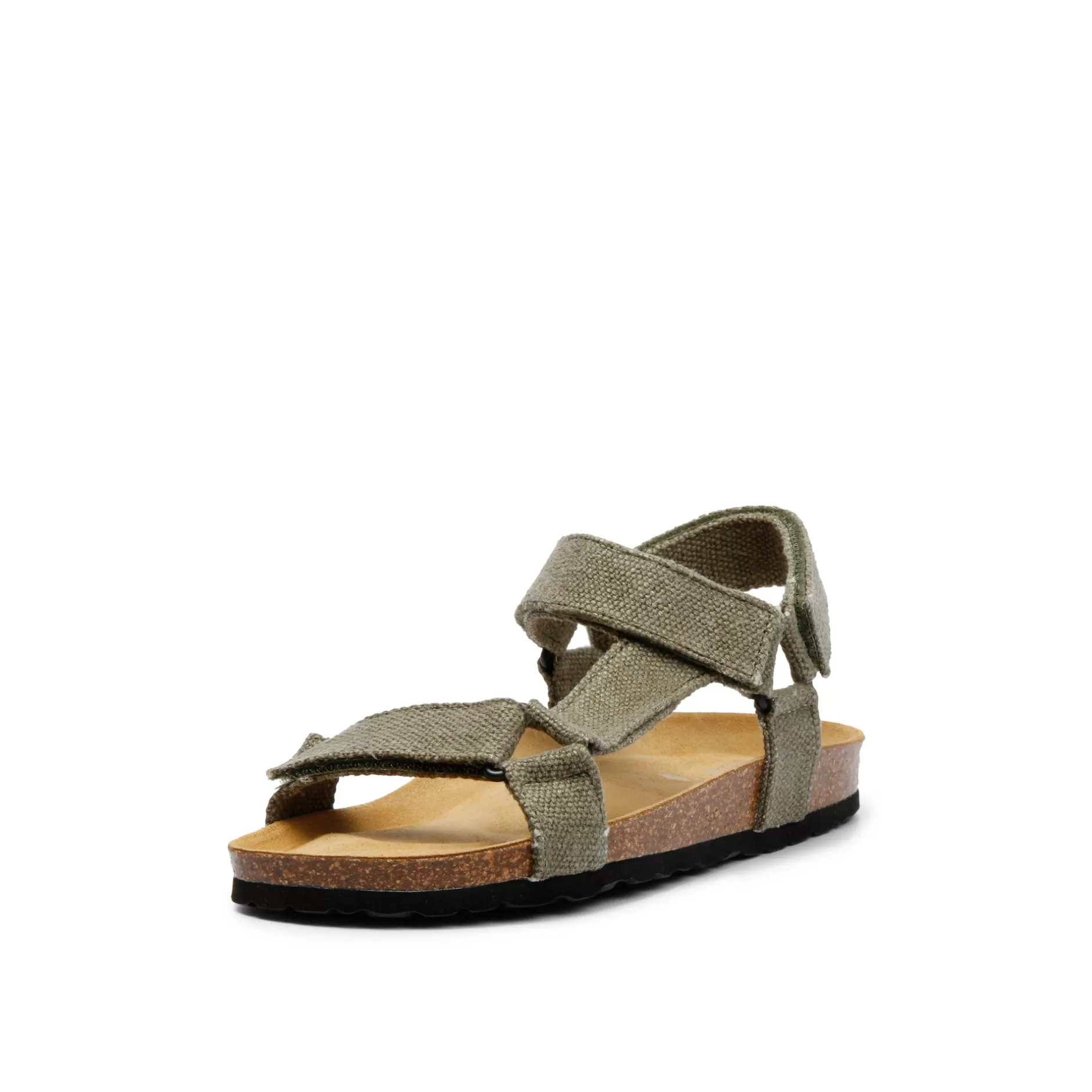 Sandals*Grand Step Leo Hemp Sandal Khaki