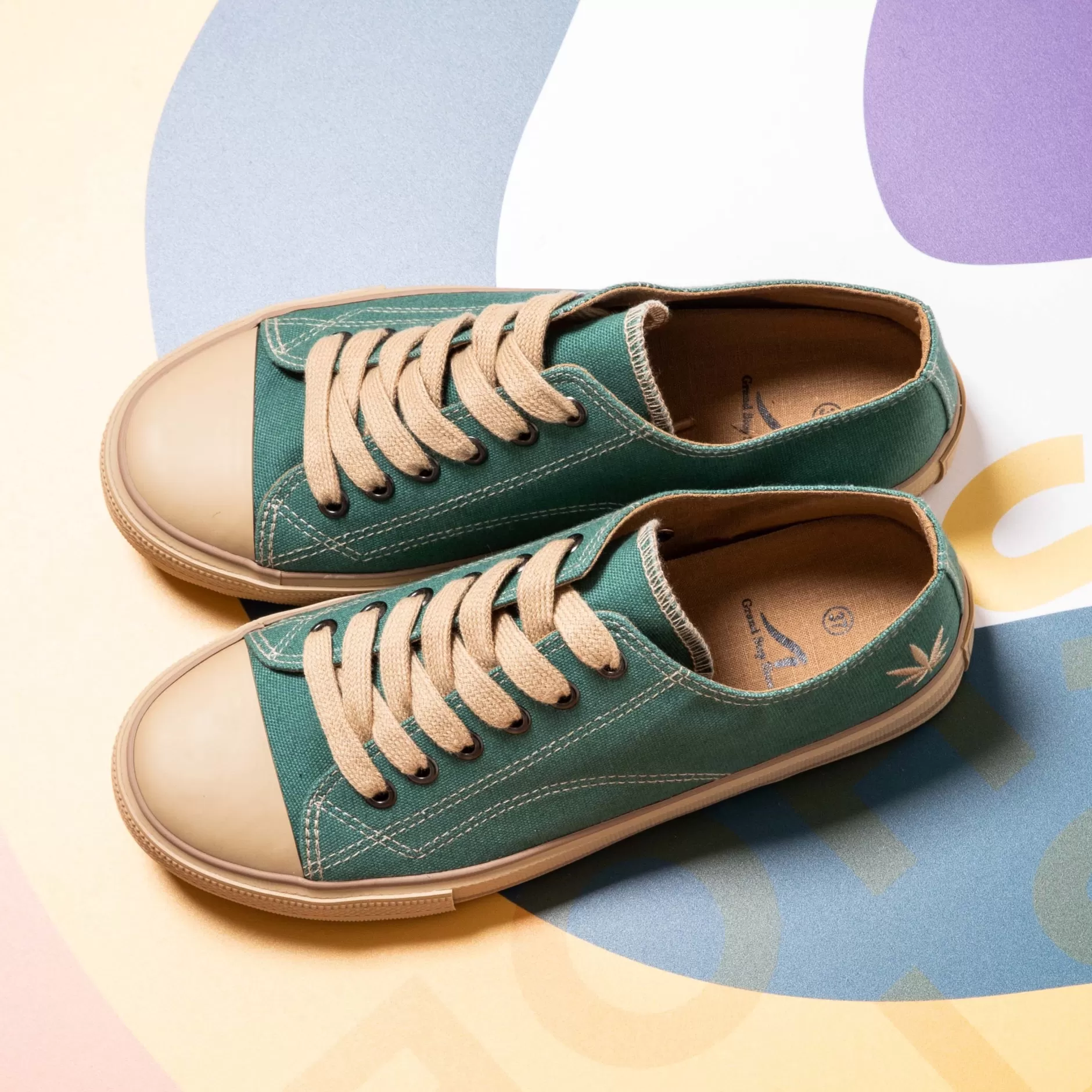 Sneakers*Grand Step Marley Hemp Sneaker Seagreen