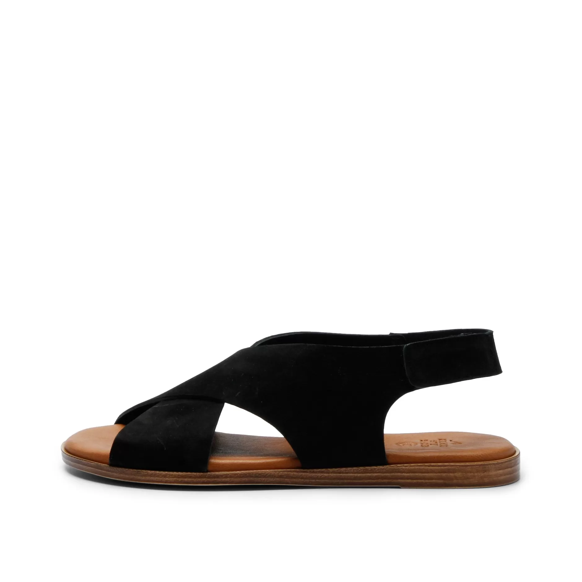 Shoes*Grand Step Menorca Leather Sandal Black