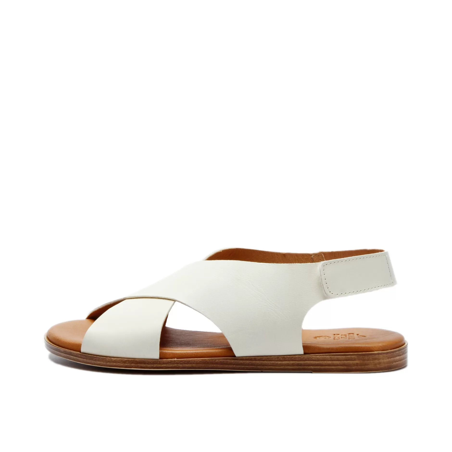 Shoes*Grand Step Menorca Leather Sandal Offwhite