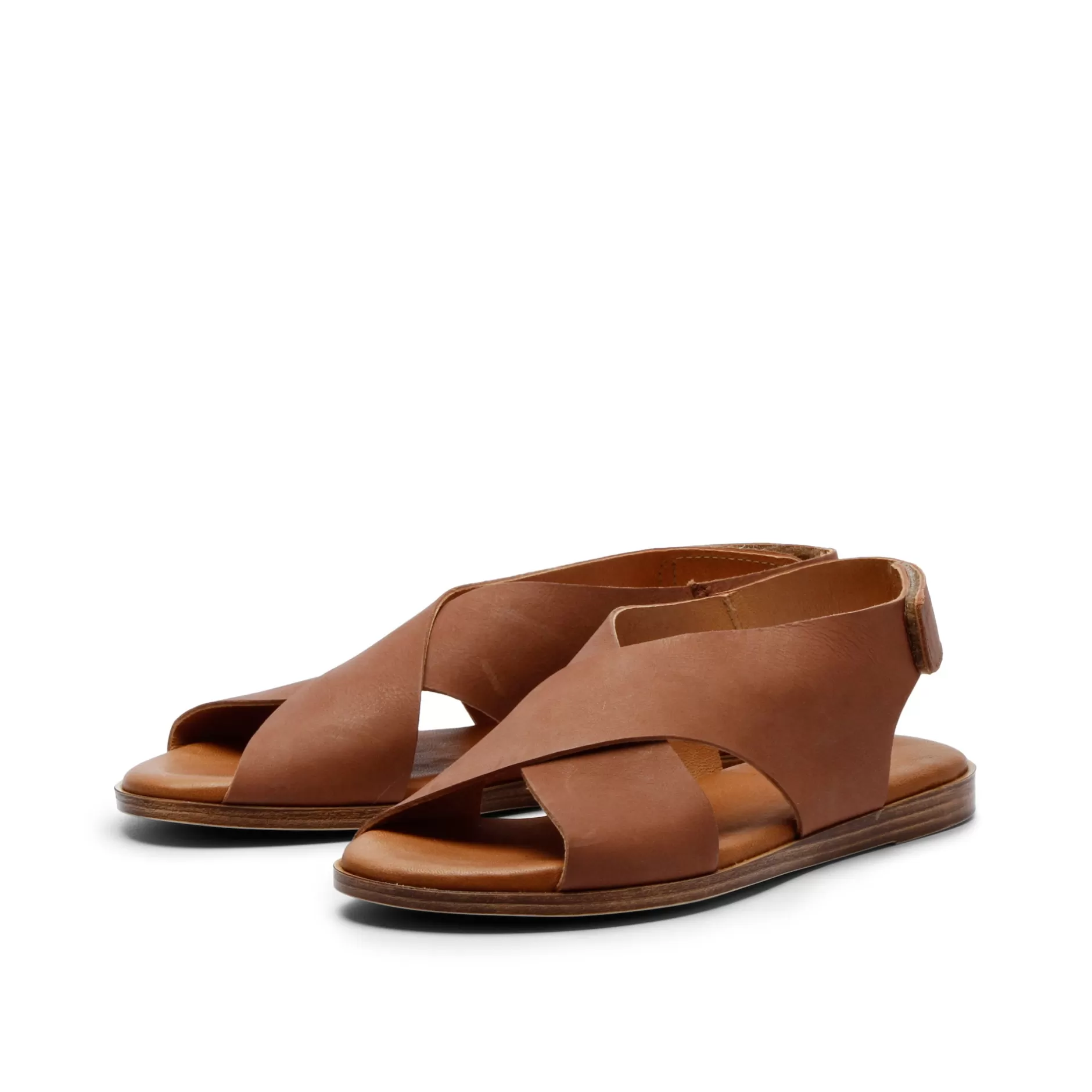 Shoes*Grand Step Menorca Leather Sandal Whisky