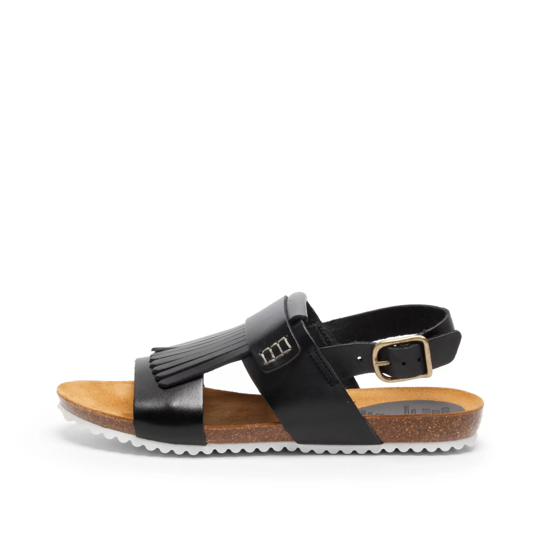 Shoes*Grand Step Nune Leather Sandal Black