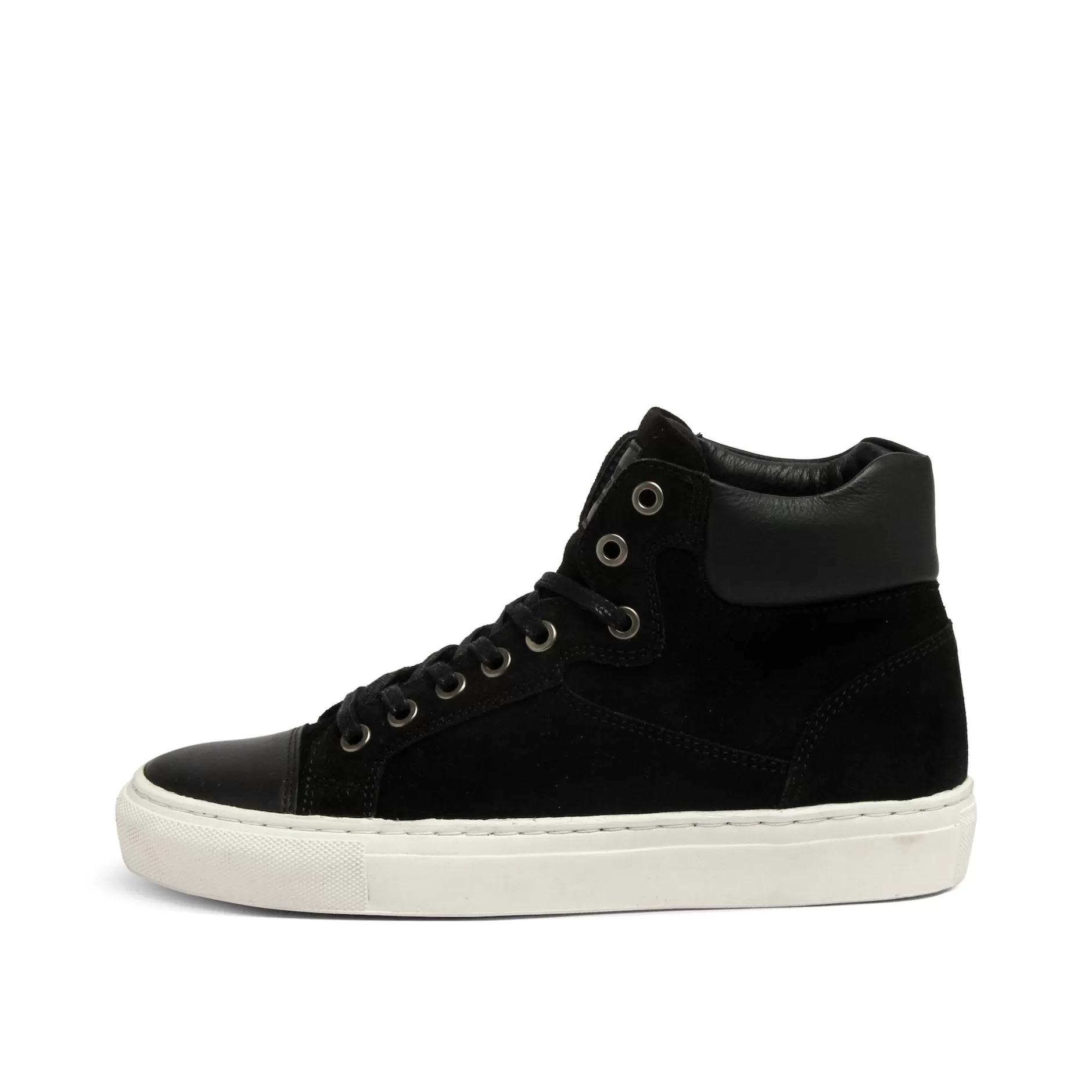 Sneakers*Grand Step Sally Suede Black High Top Sneaker