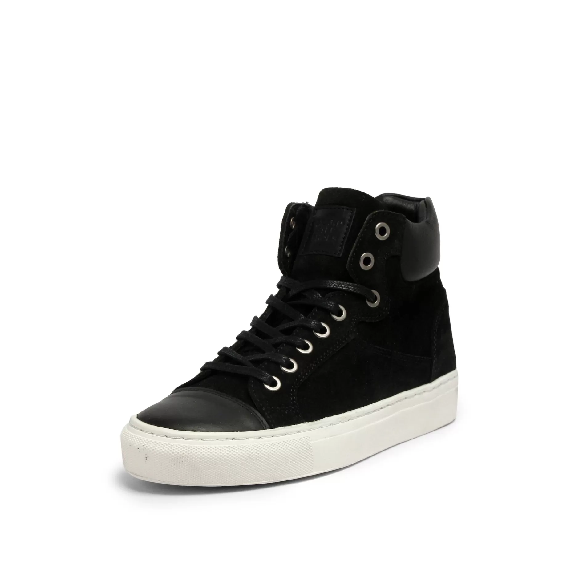 Sneakers*Grand Step Sally Suede Black High Top Sneaker