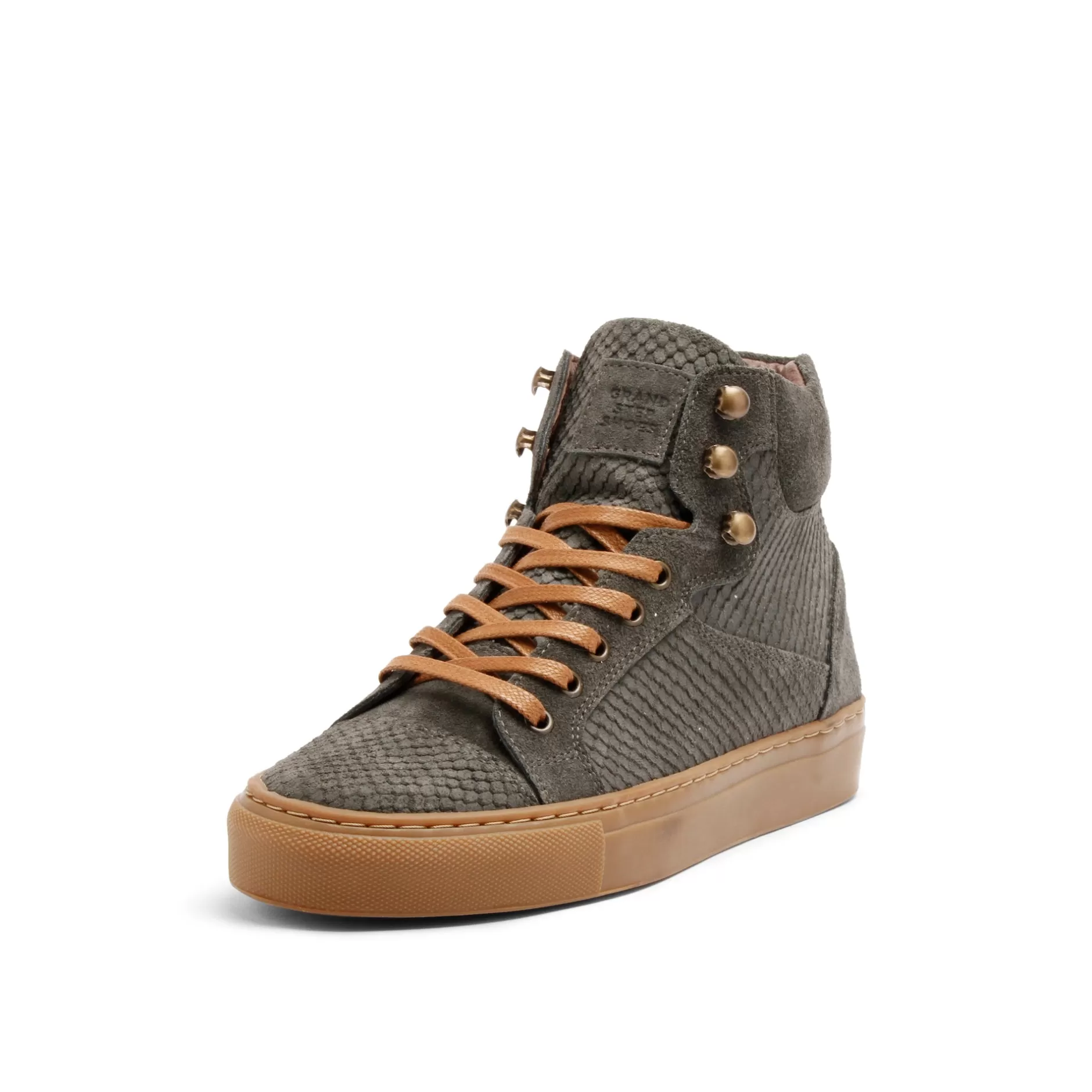 Sneakers*Grand Step Sally Suede Grey High Top Sneaker