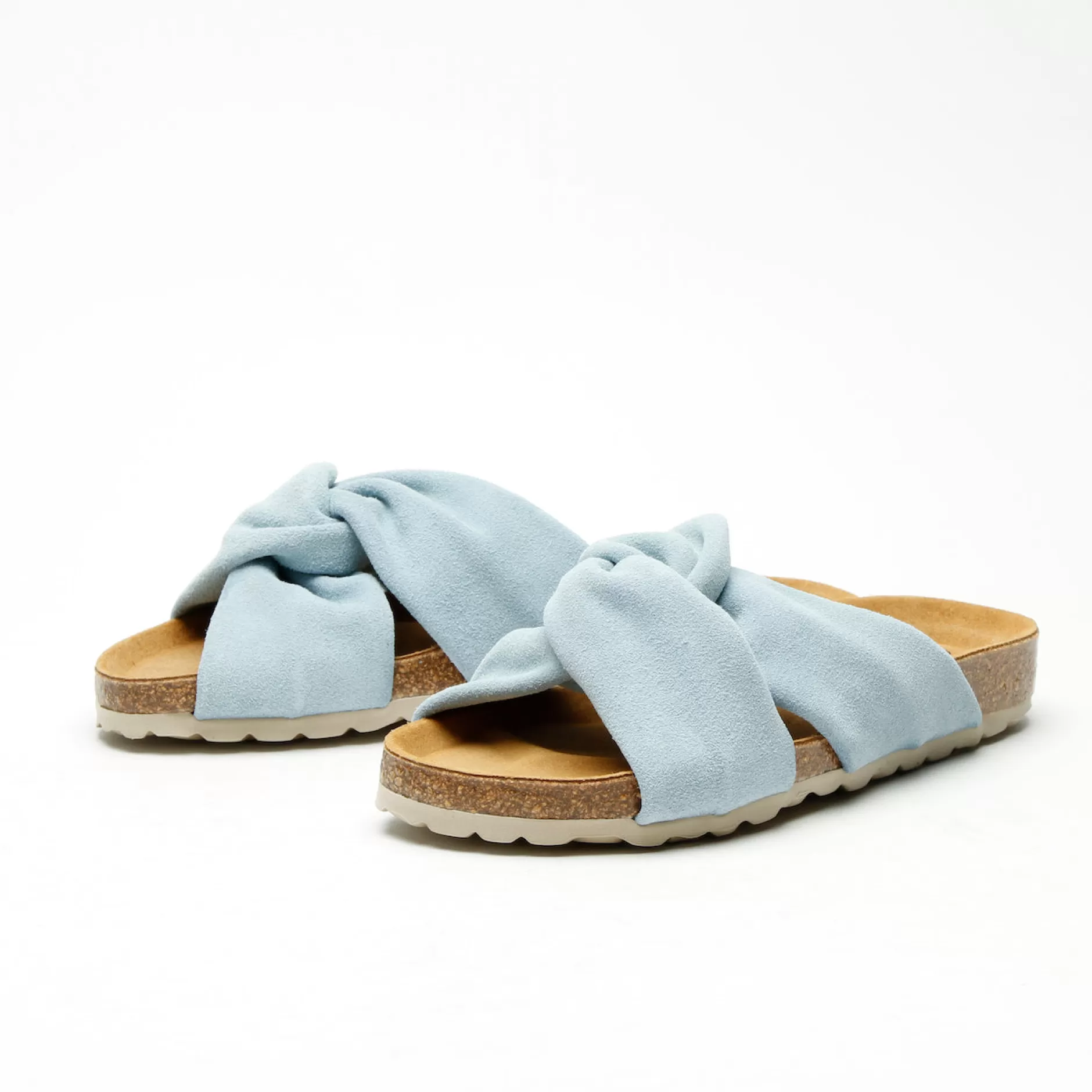 Shoes*Grand Step Senna Suede Leather Sandal It.Blue