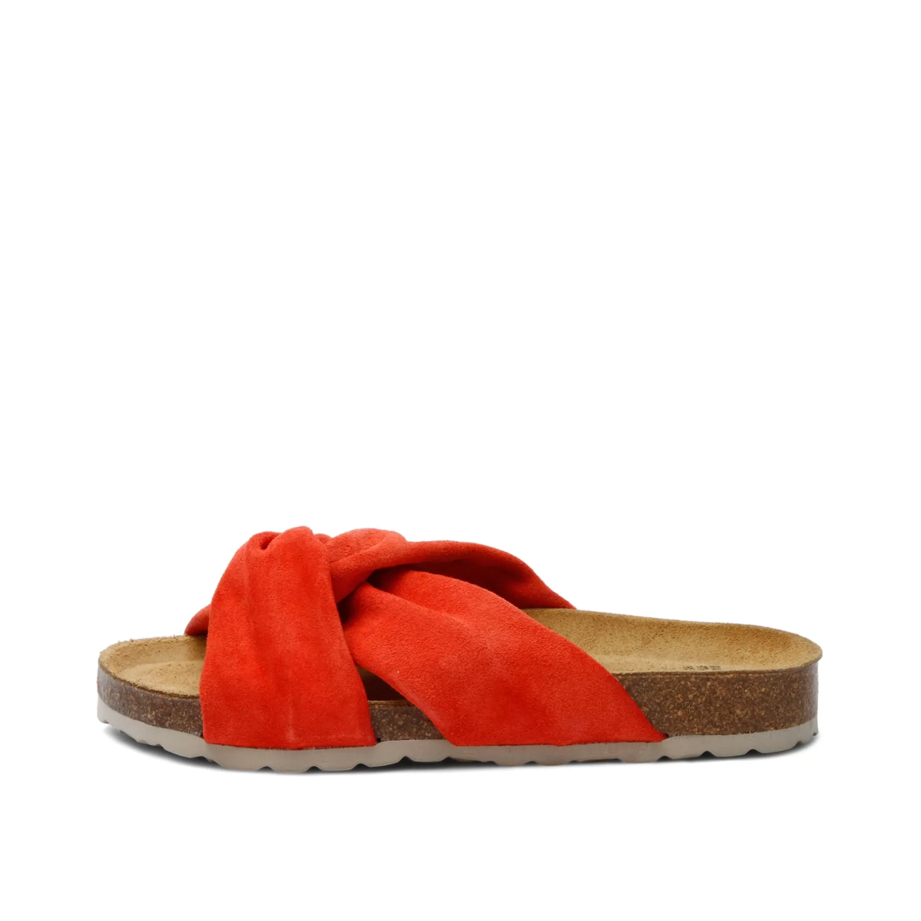 Shoes*Grand Step Senna Suede Leather Sandal Red