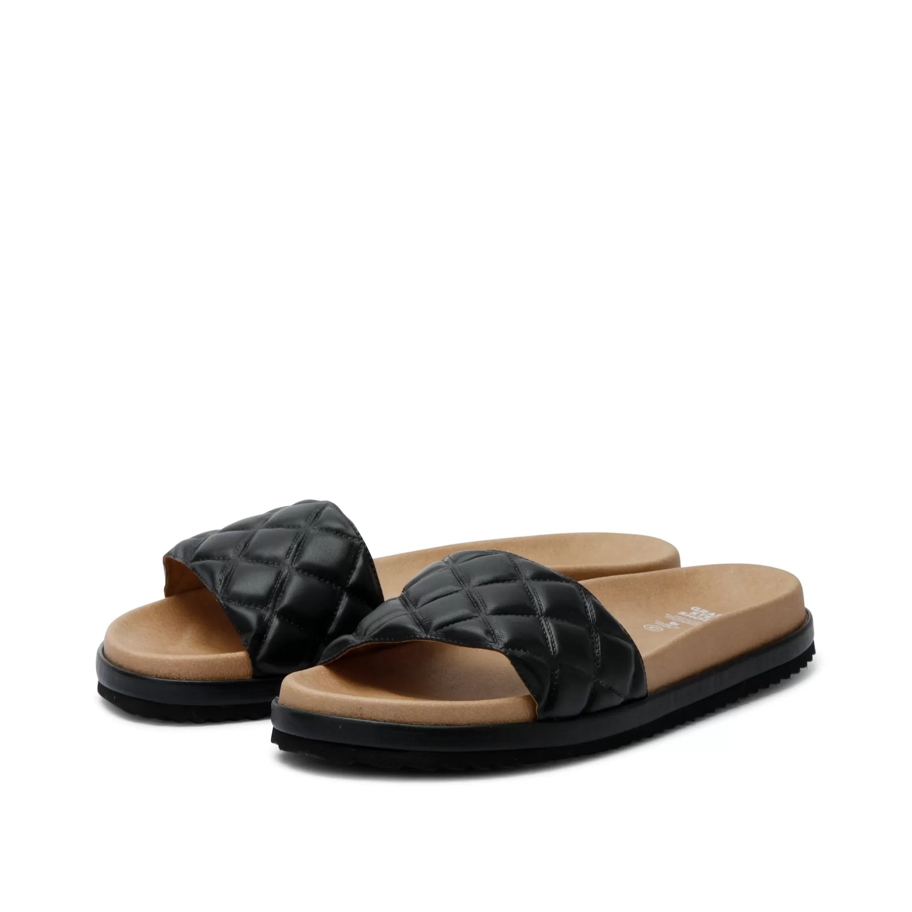 Shoes*Grand Step Silja Black Corn Slipon Sandal