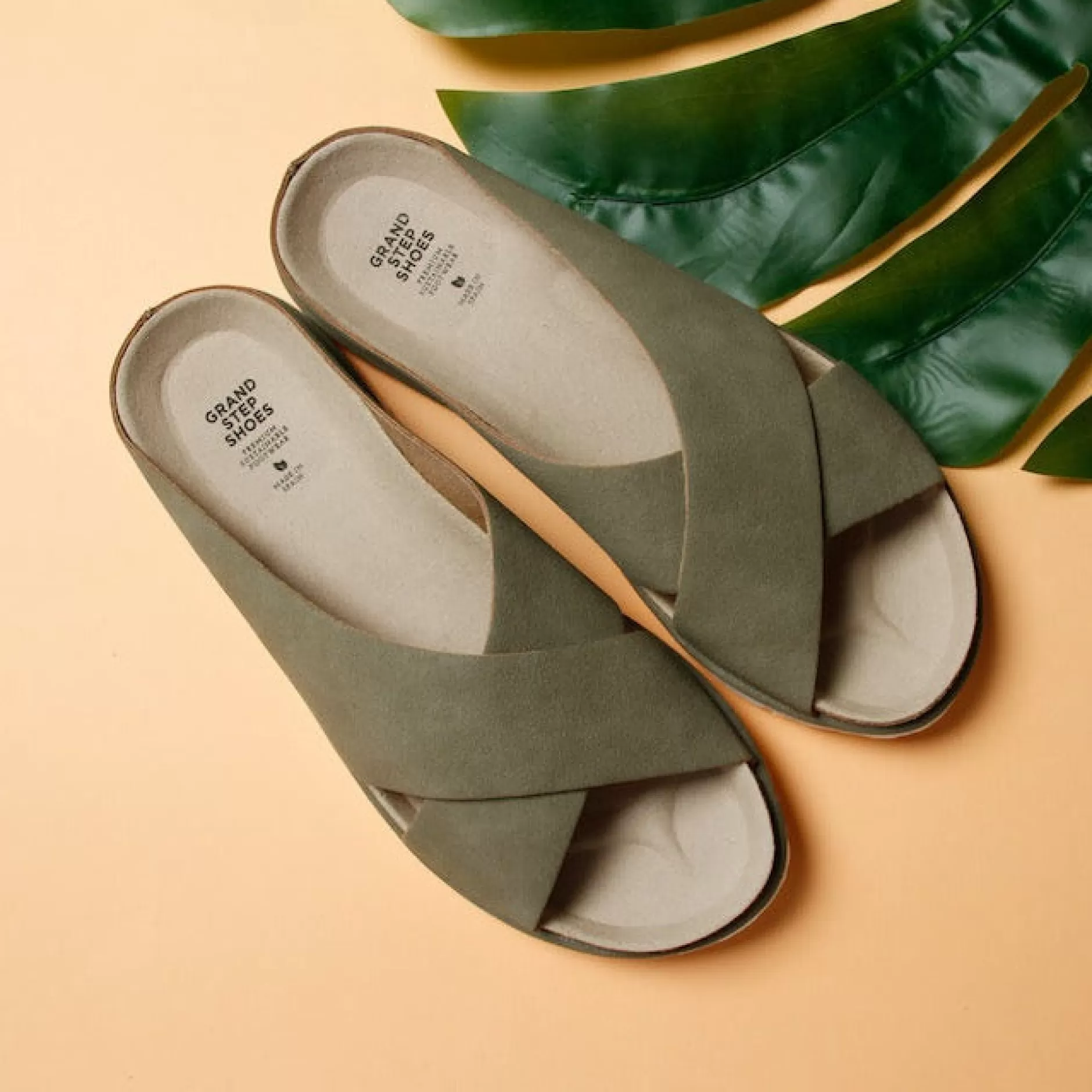 Shoes*Grand Step Sole Recycled Sandal Salbei