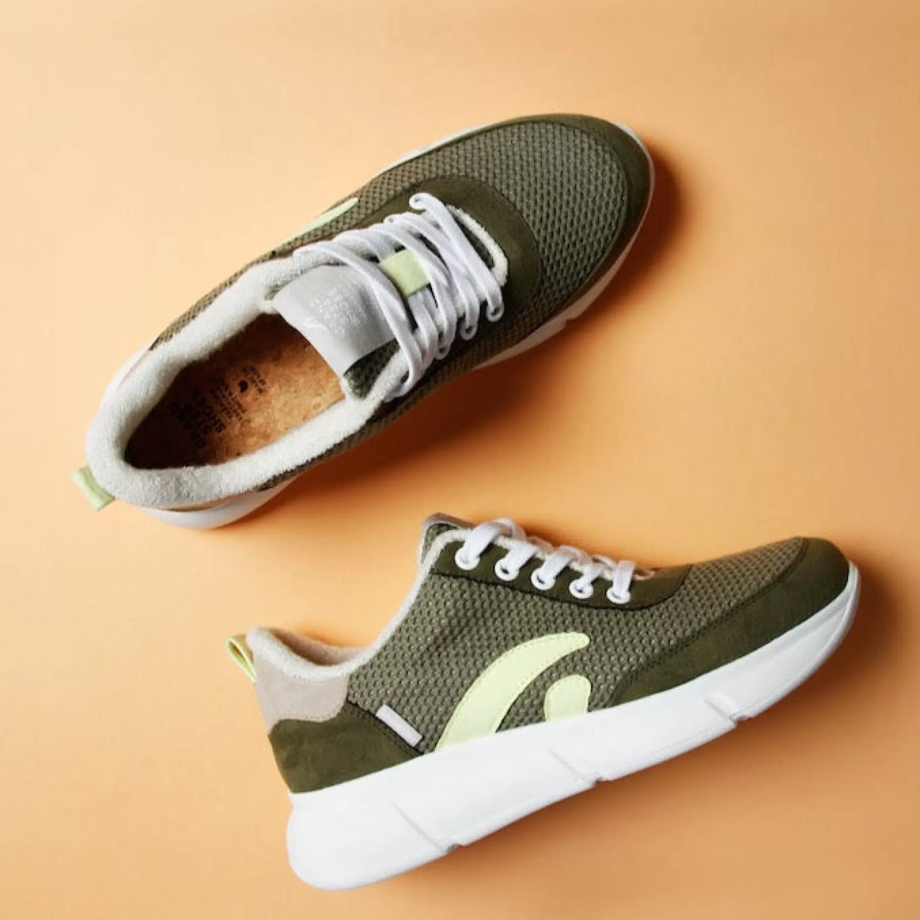 Sneakers*Grand Step Speed Olive Neon Vegan Sneaker