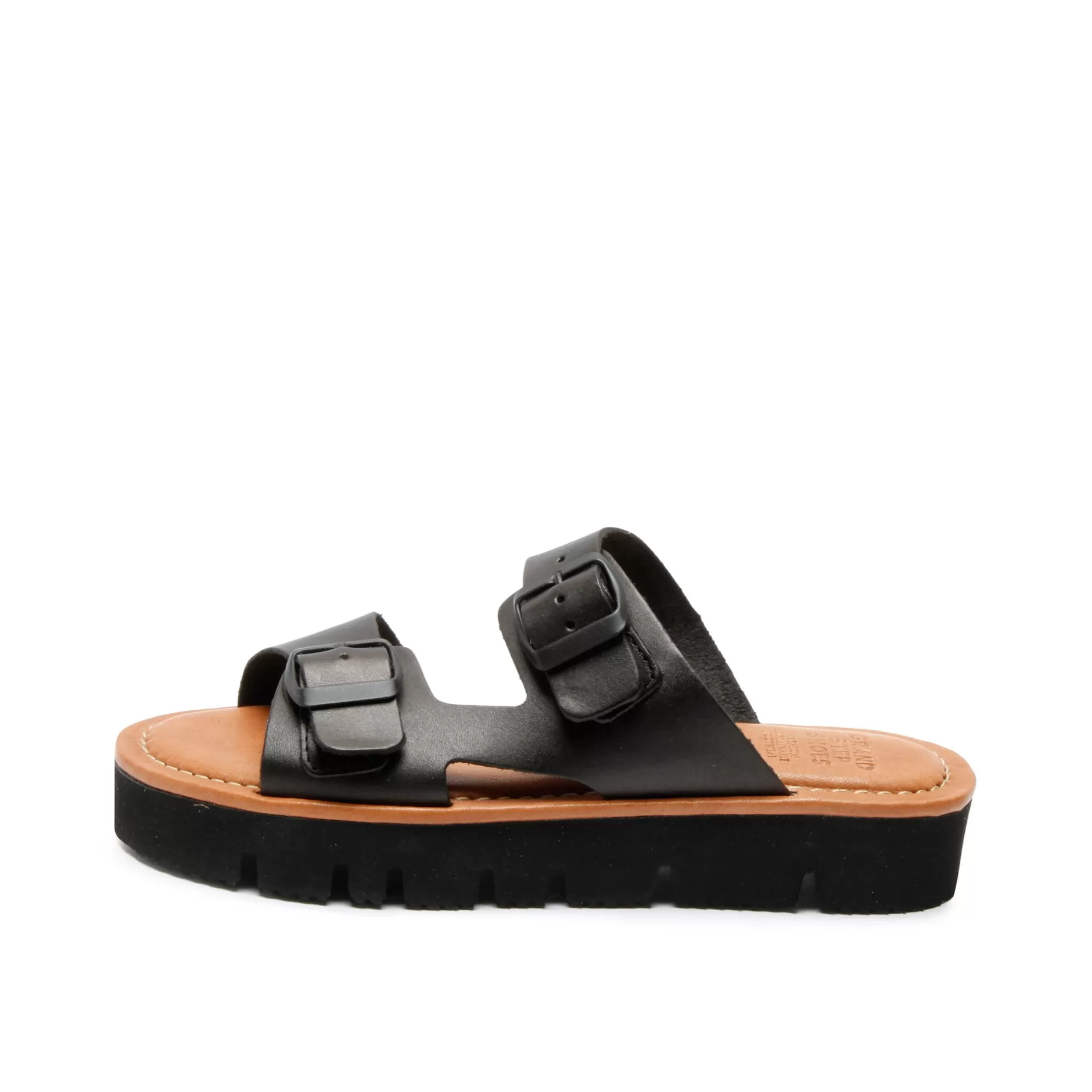 Shoes*Grand Step Sue Leather Sandal Black