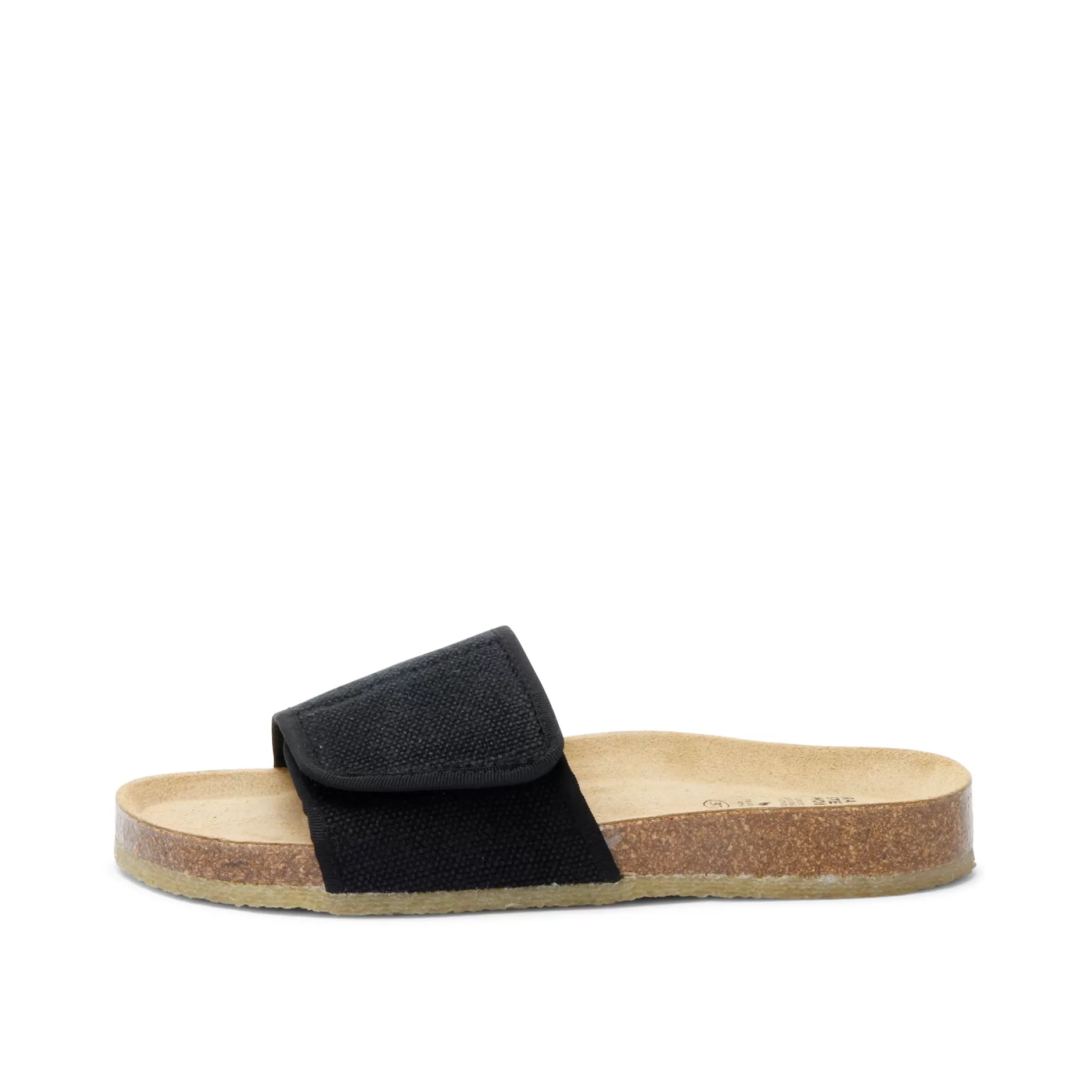 Sandals*Grand Step Sunny Hemp Black Slipon Sandal