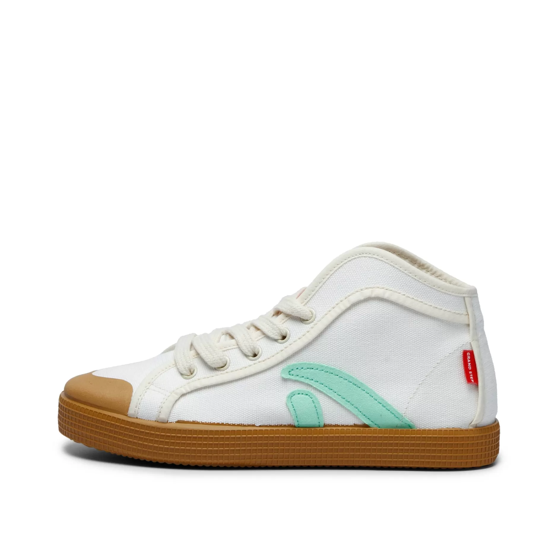 Sneakers*Grand Step Taylor Organic Sneaker Offwhite Neon-Green