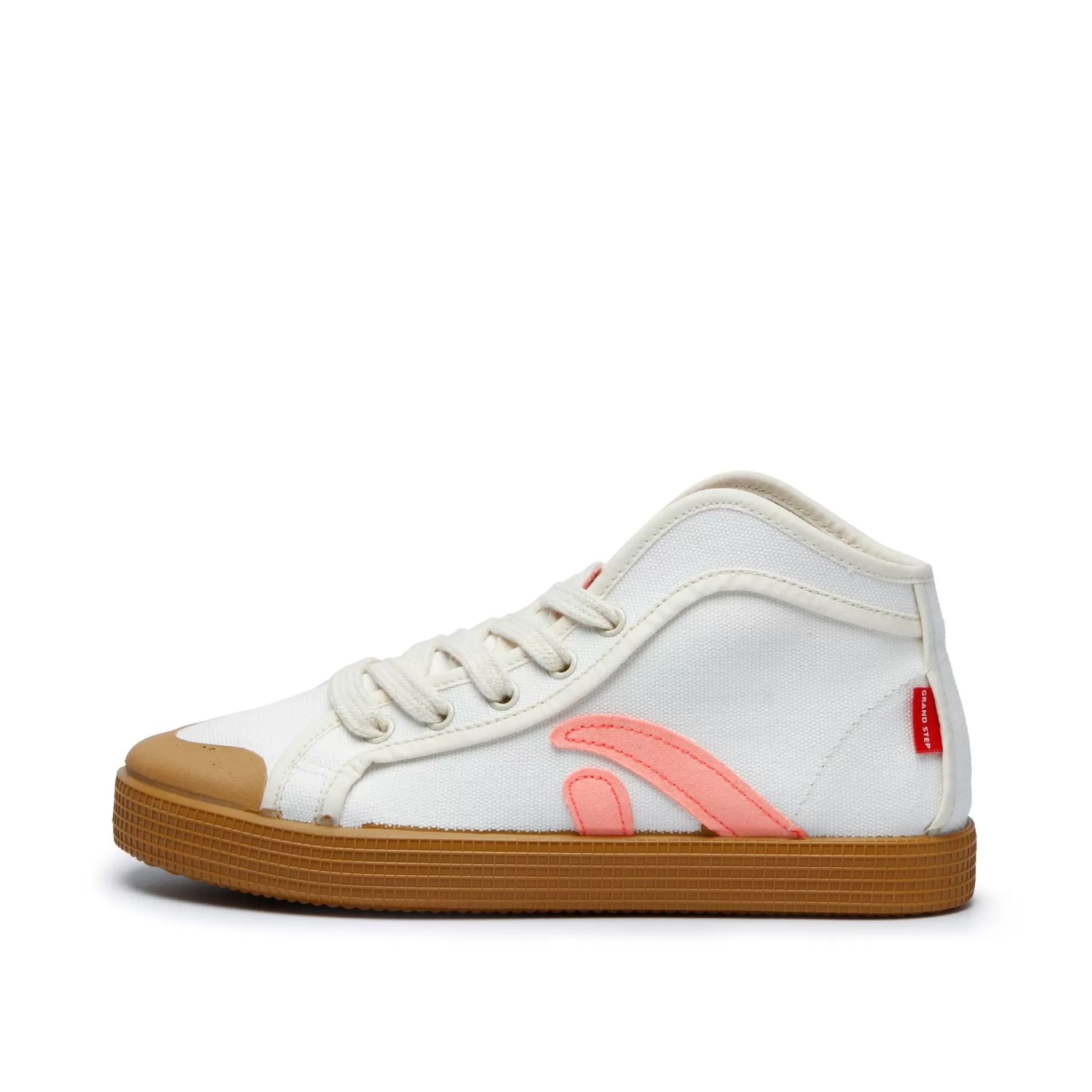 Sneakers*Grand Step Taylor Organic Sneaker Offwhite Neon-Pink