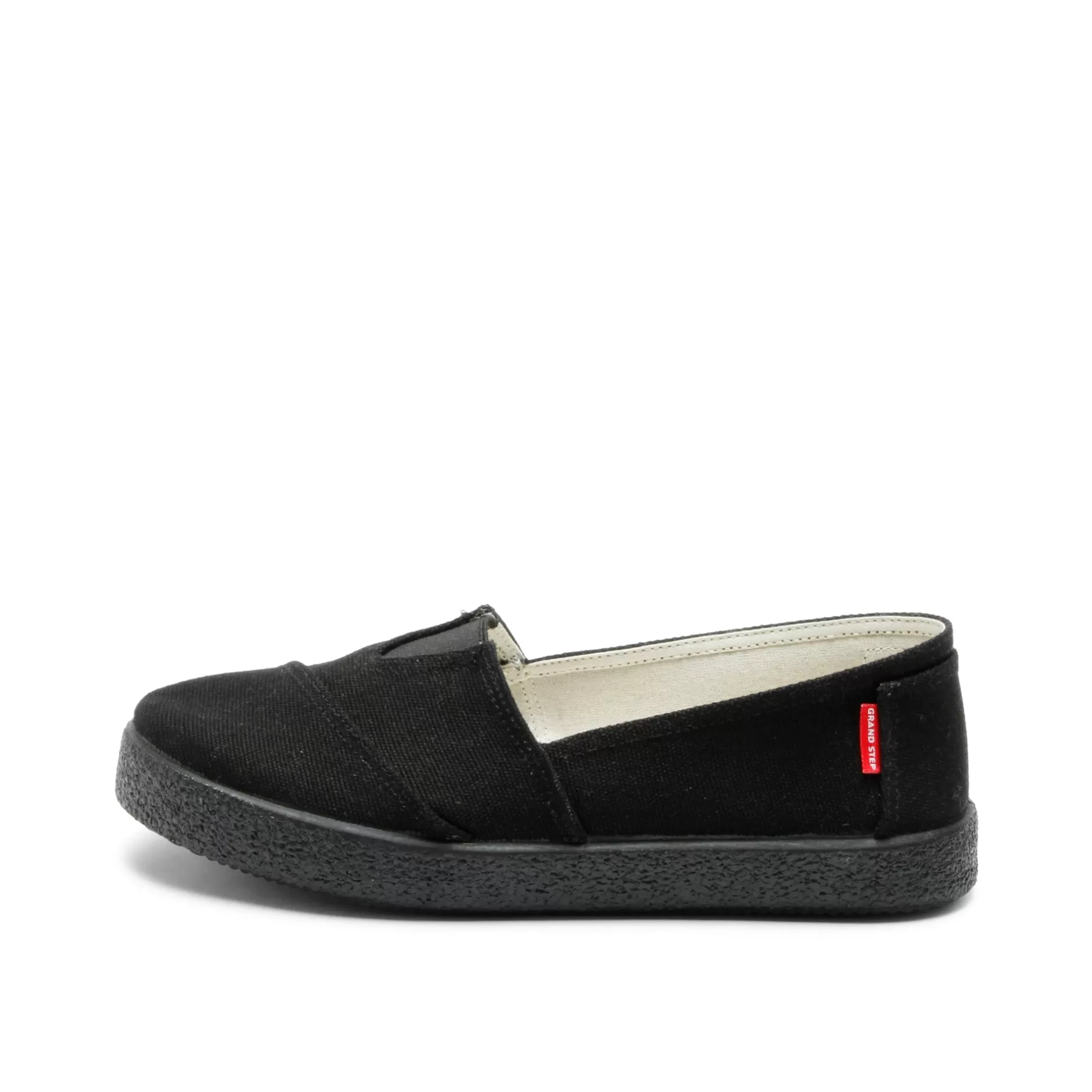 Slip-Ons*Grand Step Tim Cotton Slipon Black