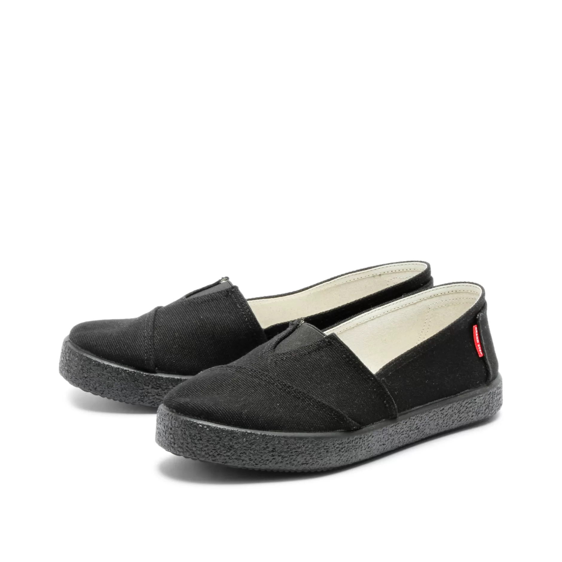 Slip-Ons*Grand Step Tim Cotton Slipon Black