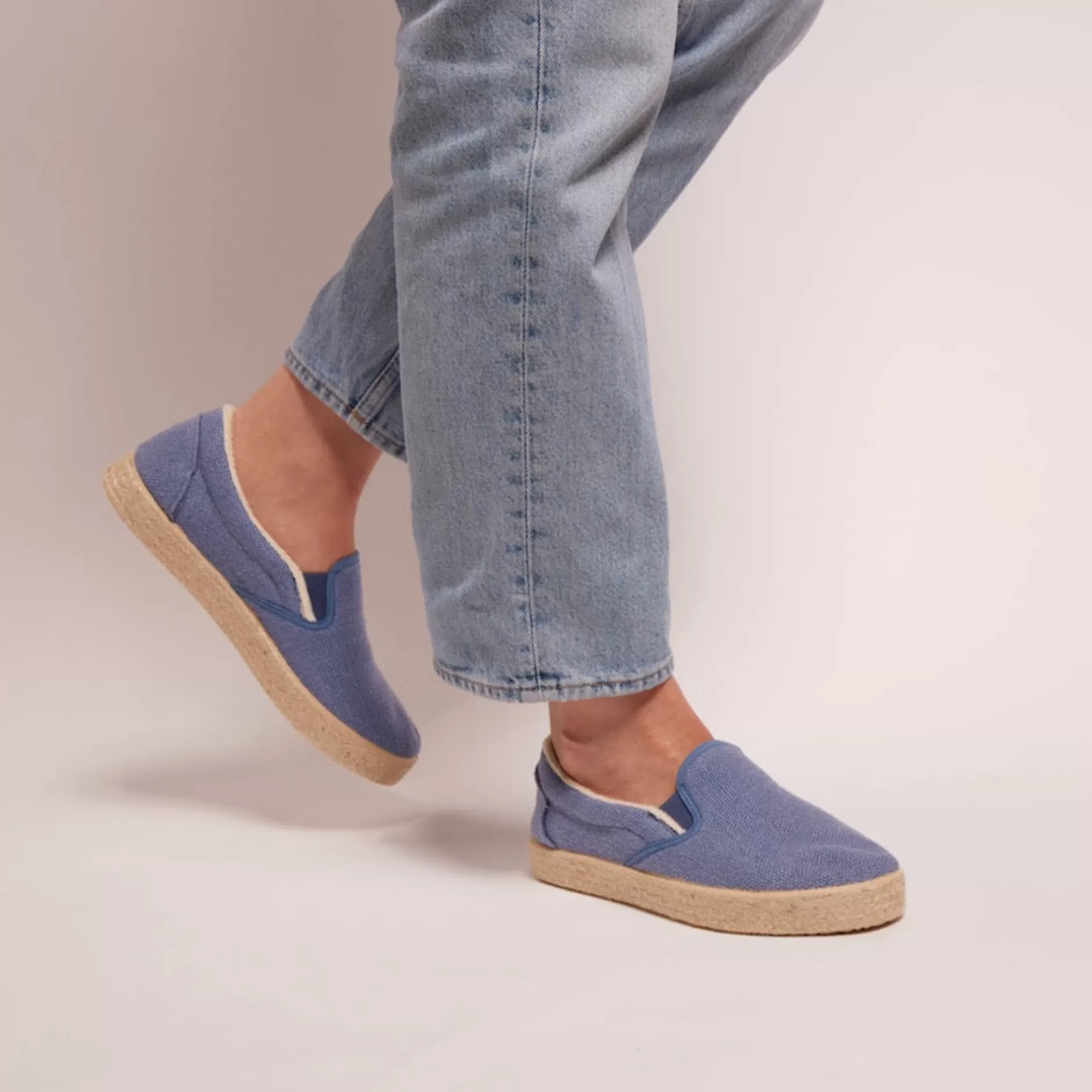 Slip-Ons*Grand Step Tony Hemp Slipon Indigo