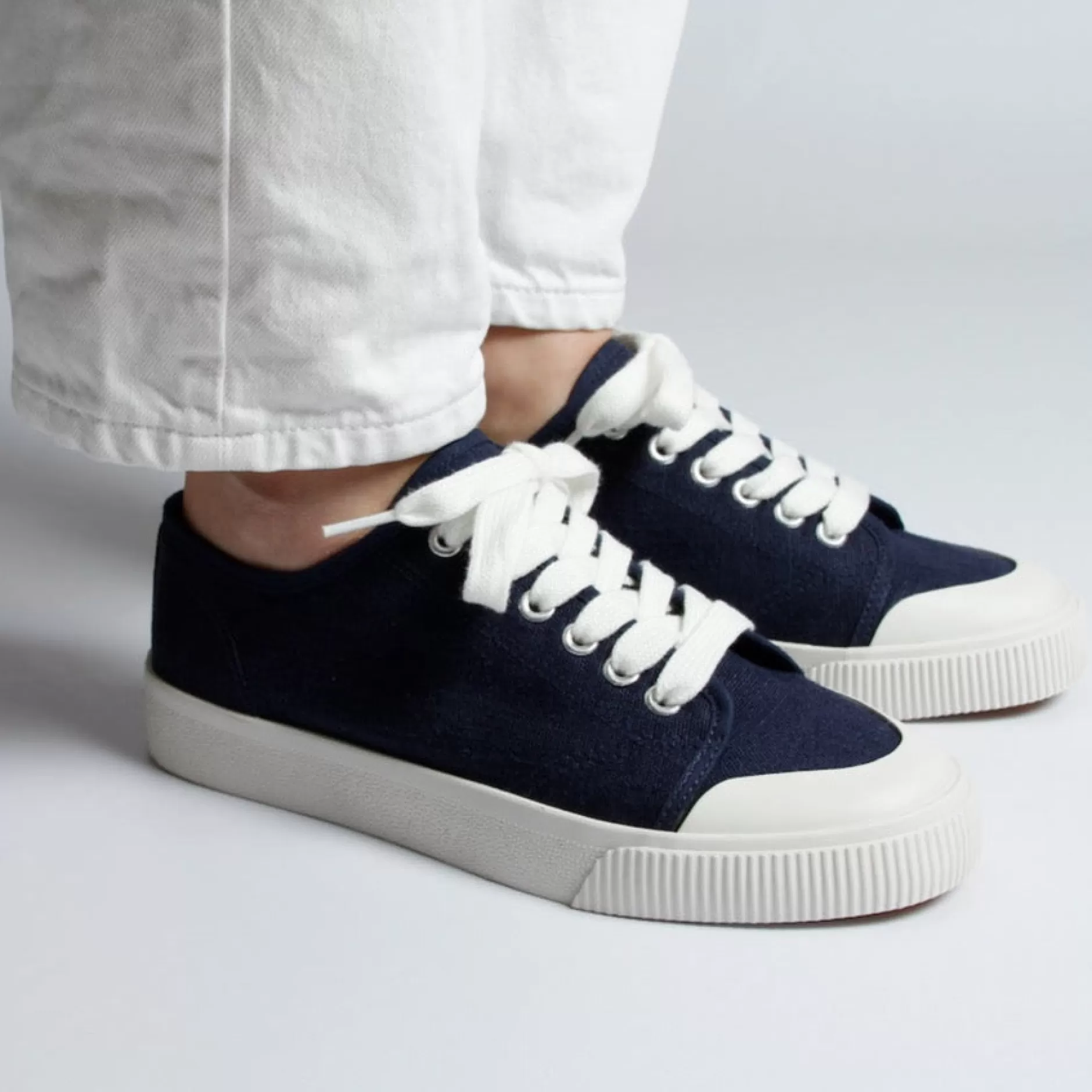 Sneakers*Grand Step Trudy Hemp Sneaker Navy