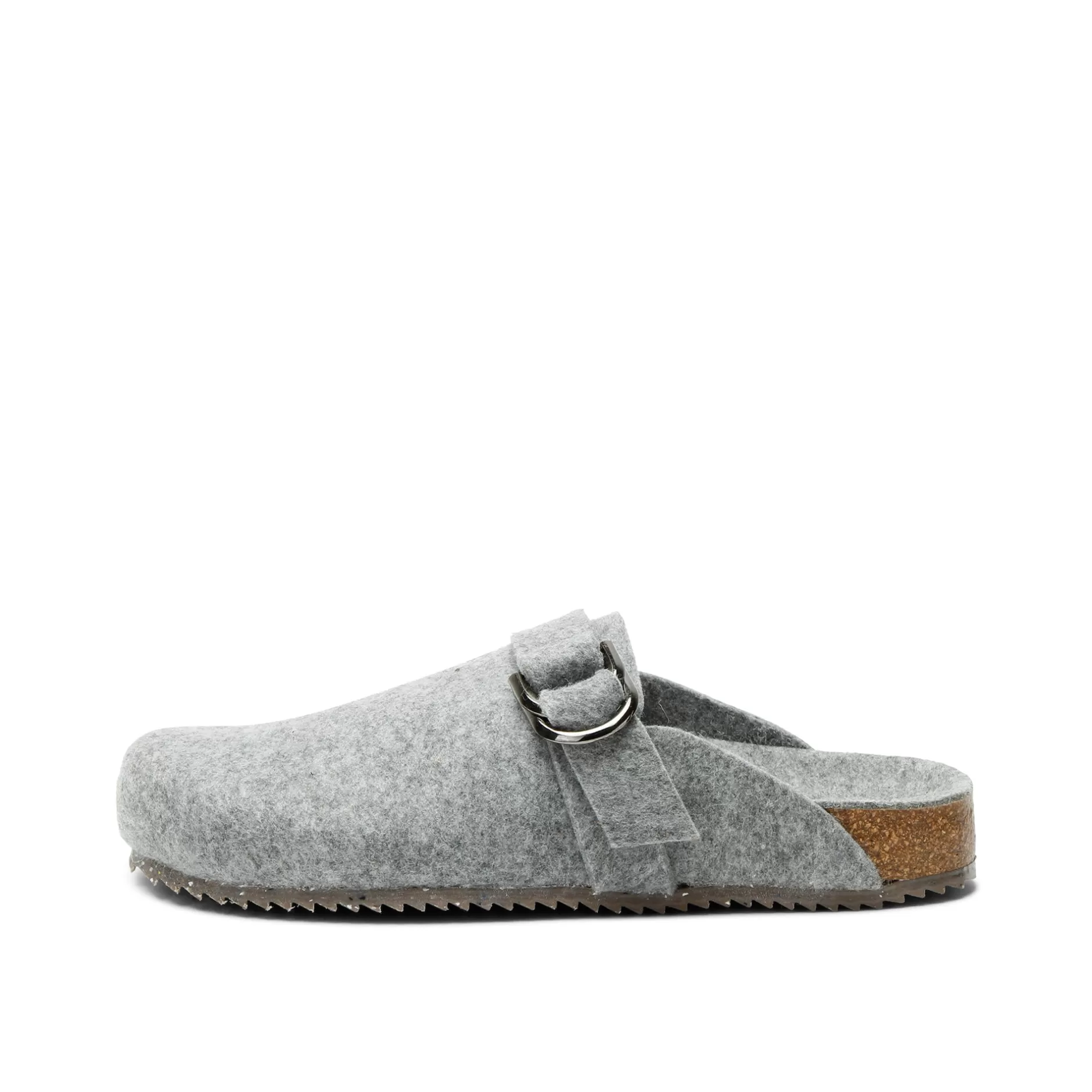 Sandals*Grand Step Uden Grey Wool Clog