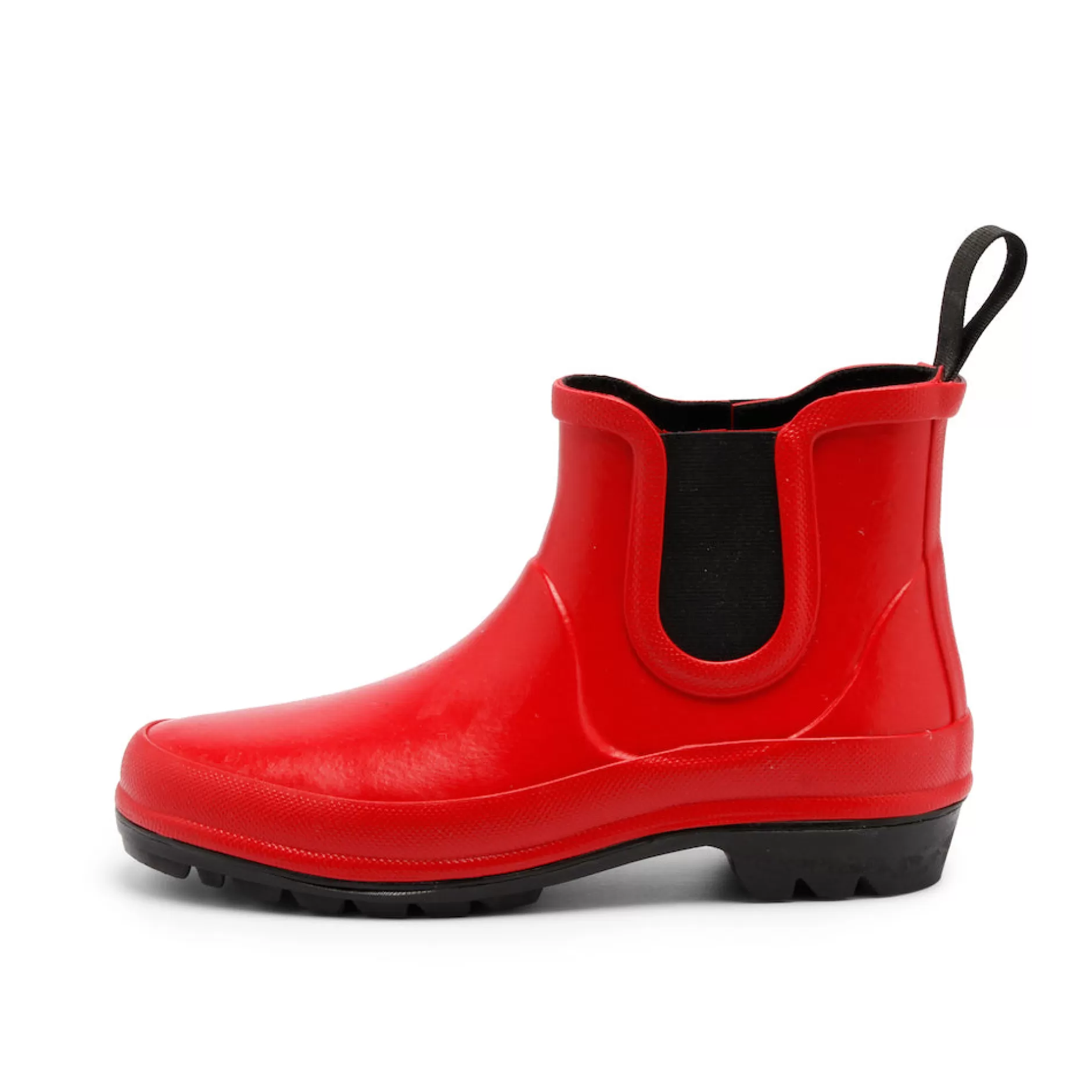 Rubber Boots*Grand Step Vickie Red Rubber Boot