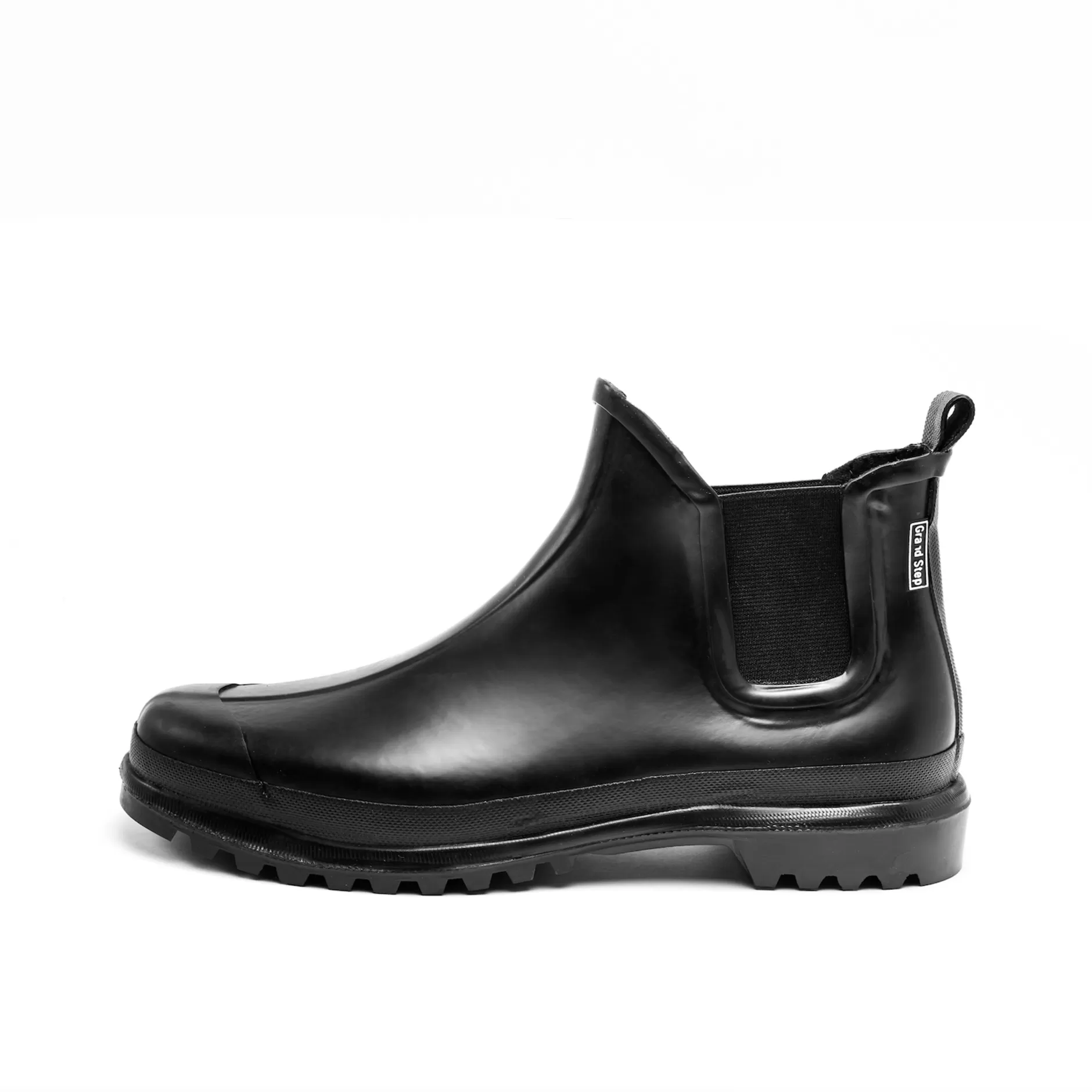 Shoes*Grand Step Victor Schwarz Rubber Boot