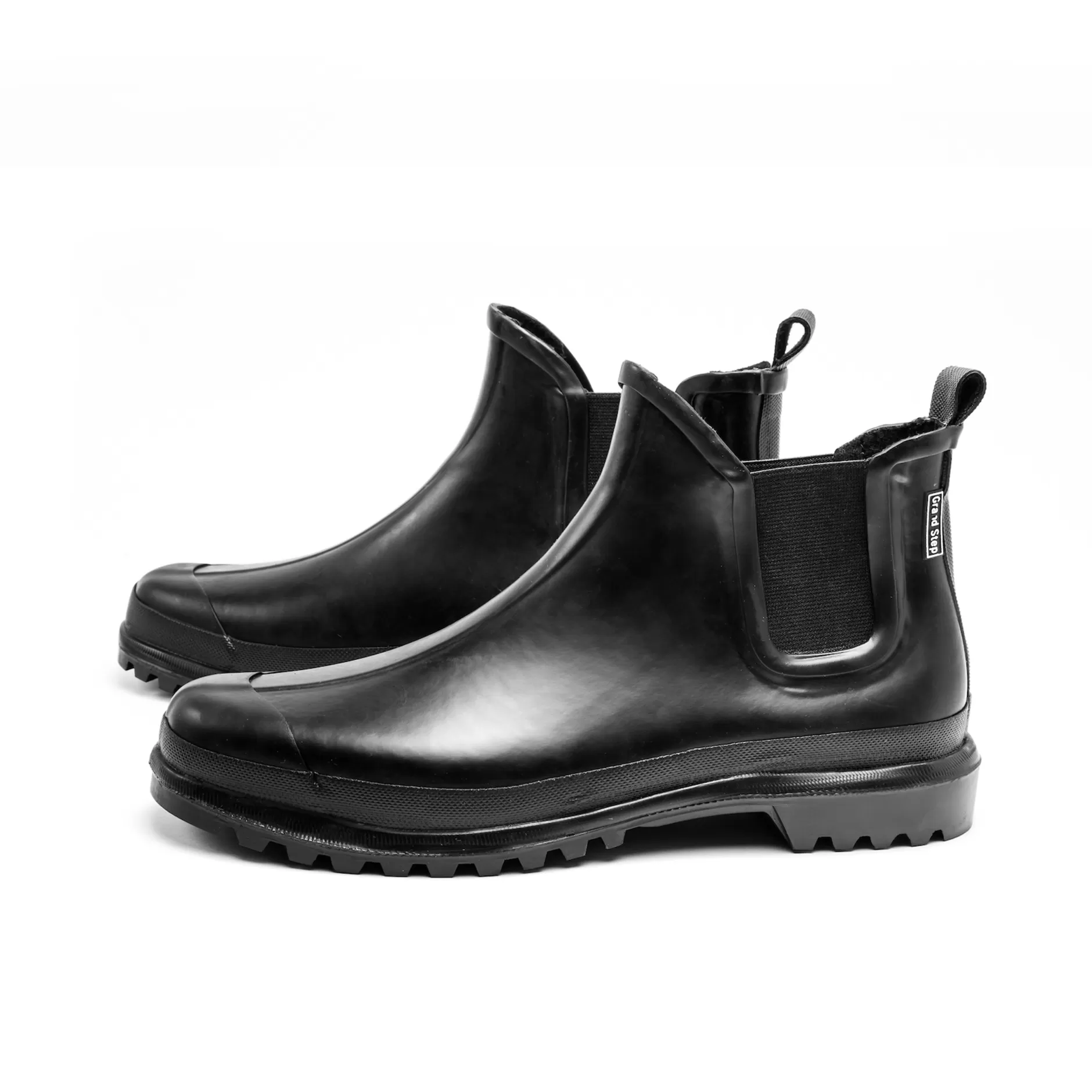 Rubber Boots*Grand Step Victoria Black Rubber Boot