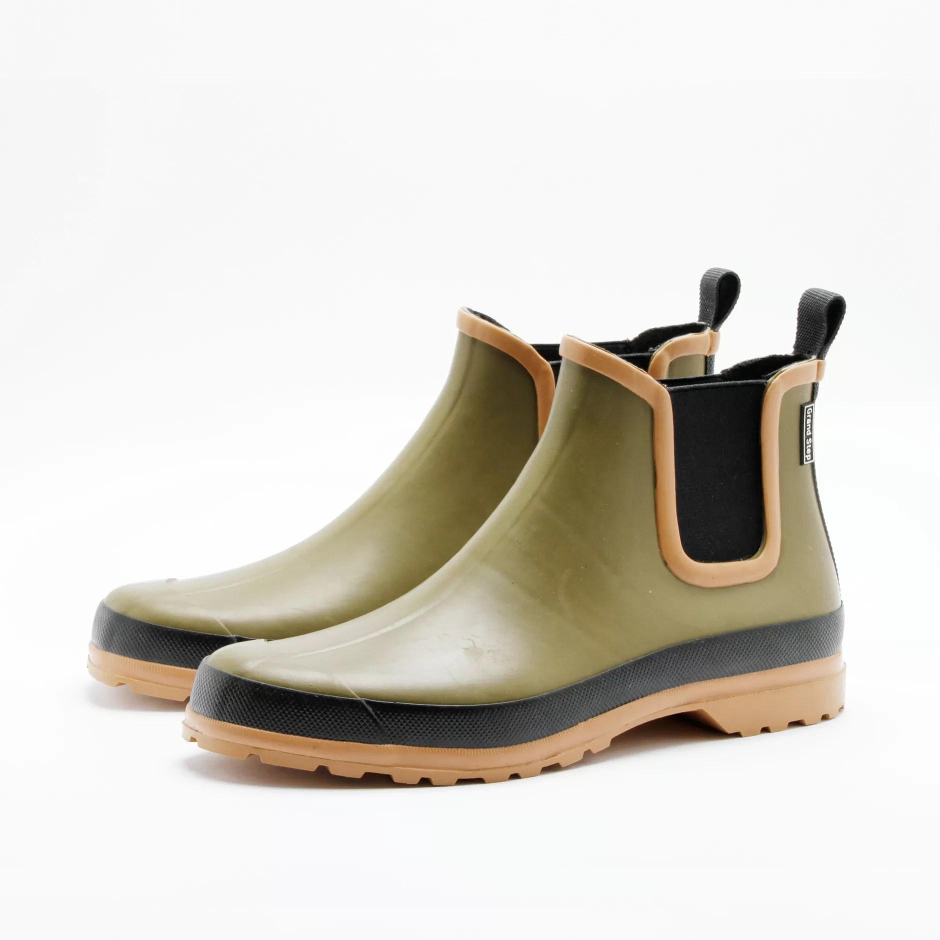 Rubber Boots*Grand Step Victoria Multi Olive Rubber Boot