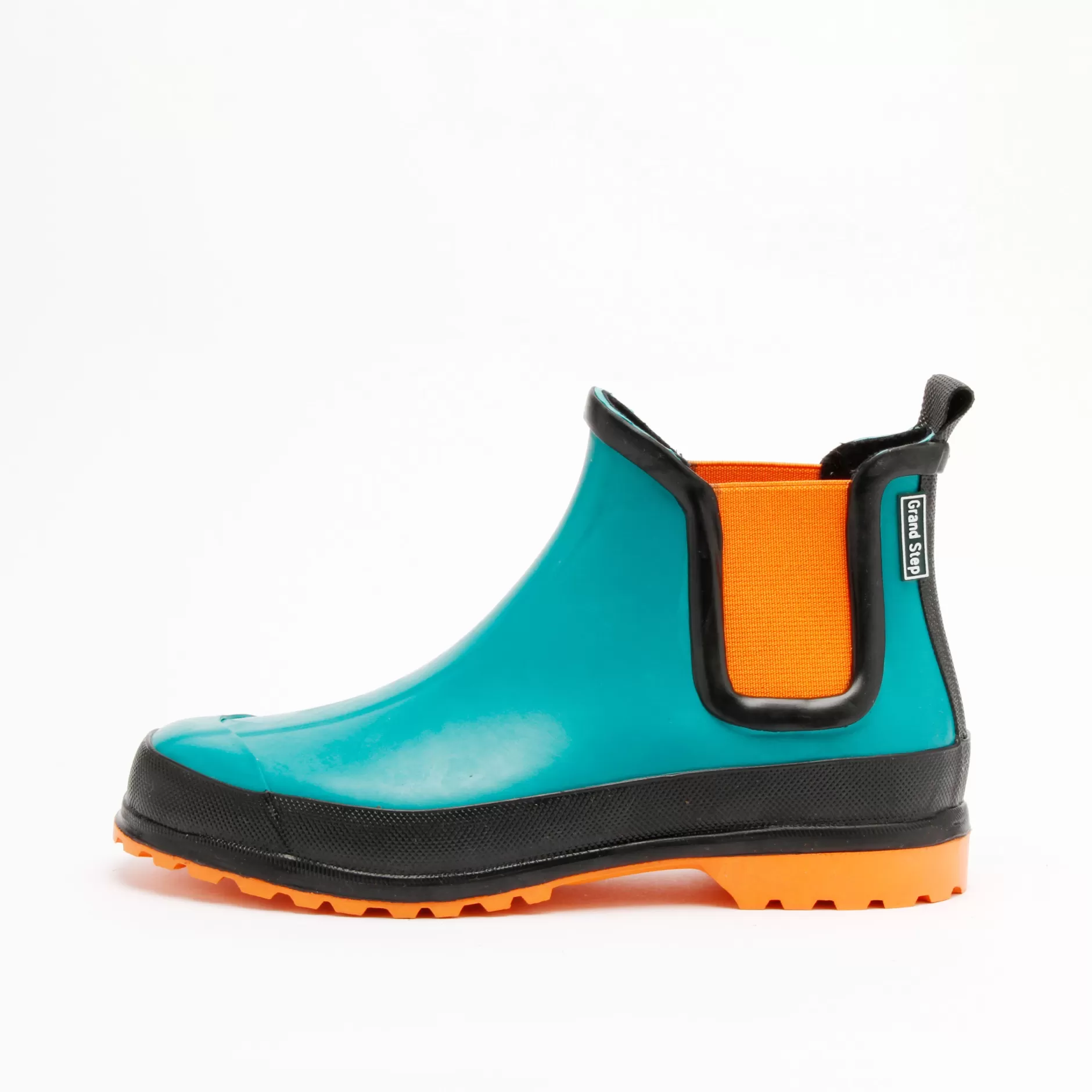 Rubber Boots*Grand Step Victoria Multi Turkis-Orange Rubber Boot